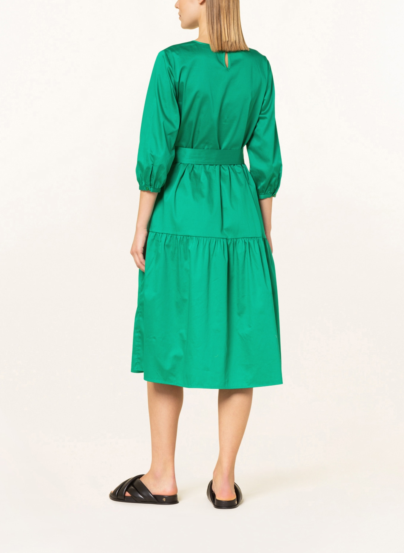 darling harbour Dress with 3/4 sleeves , Color: GREEN (Image 3)