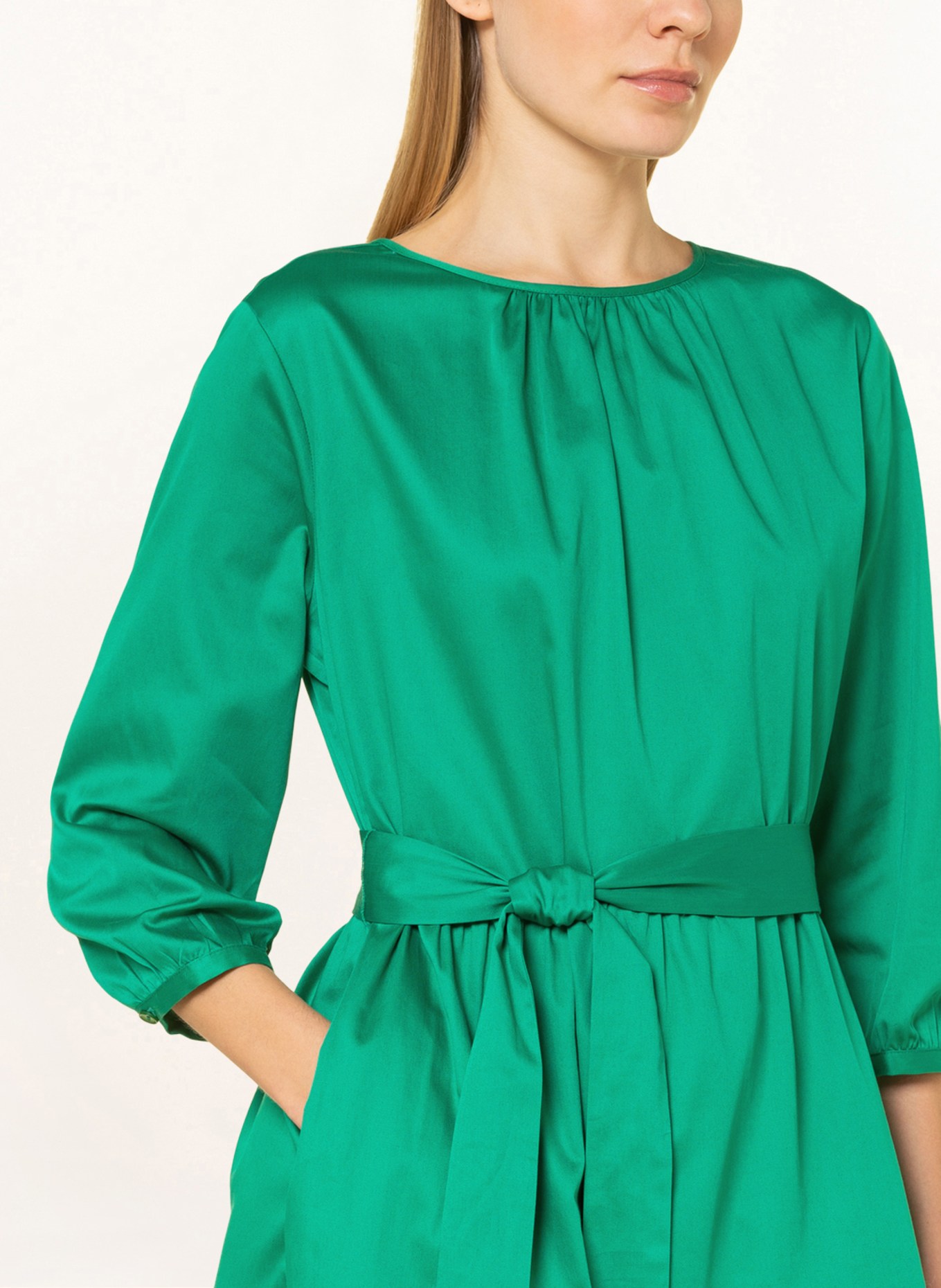 darling harbour Dress with 3/4 sleeves , Color: GREEN (Image 4)