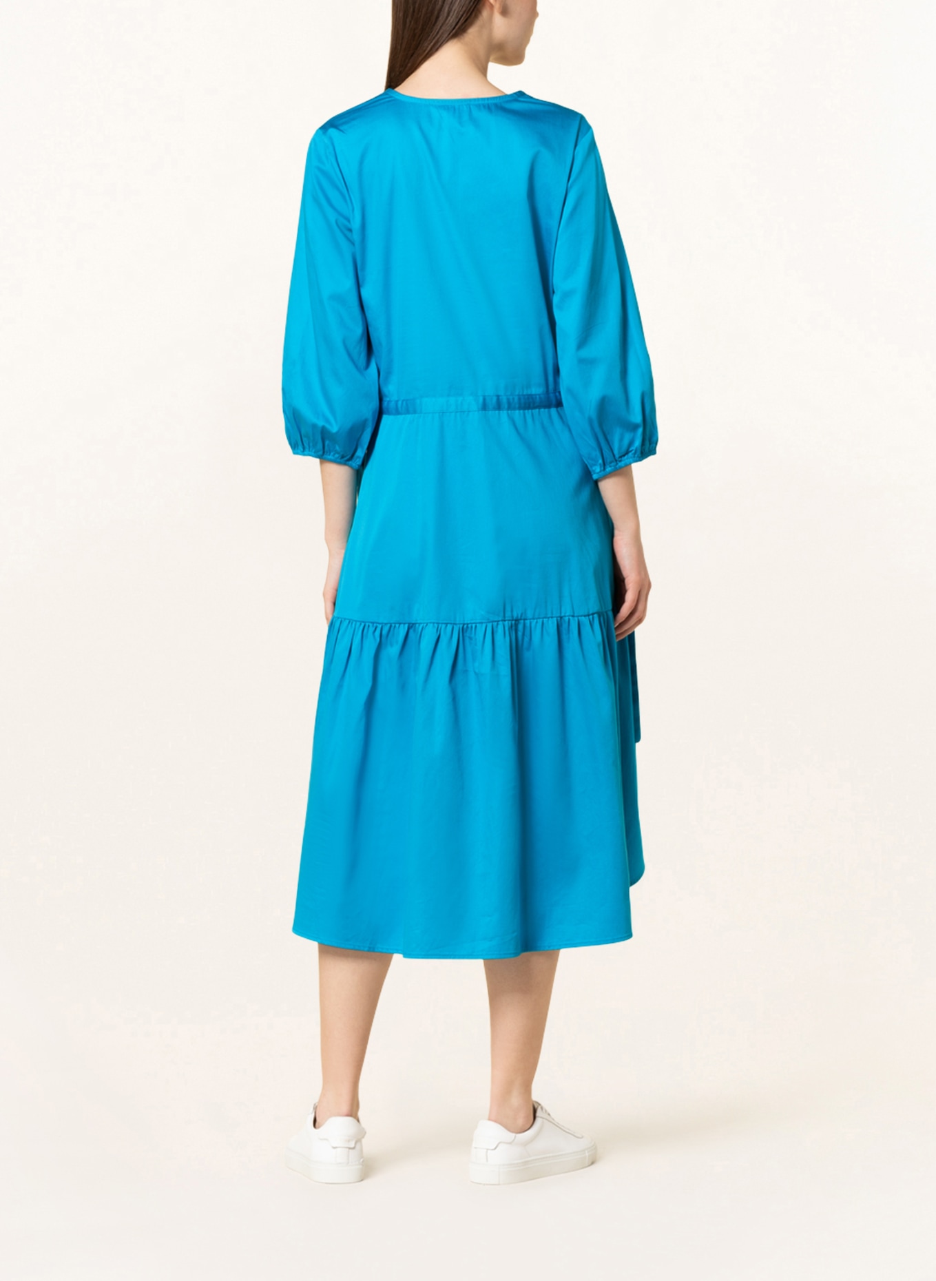 darling harbour Dress with 3/4 sleeves , Color: BLUE (Image 3)