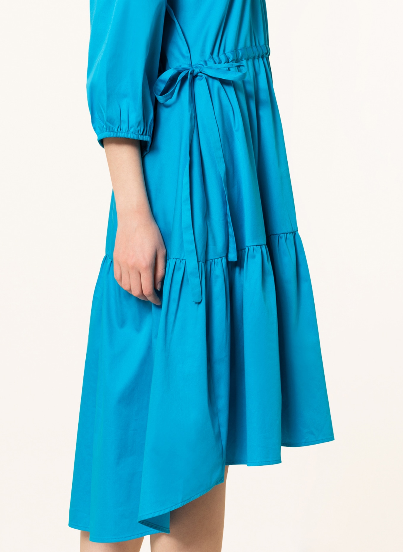 darling harbour Dress with 3/4 sleeves , Color: BLUE (Image 4)