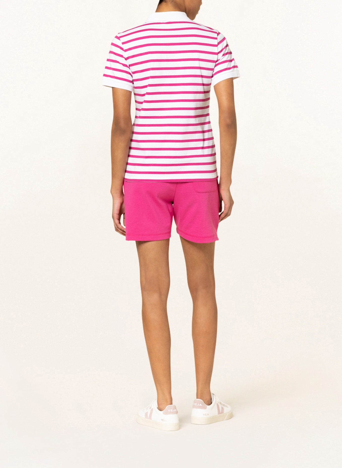 darling harbour Piqué-Poloshirt, Farbe: Weiß /Miami Pink (Bild 3)
