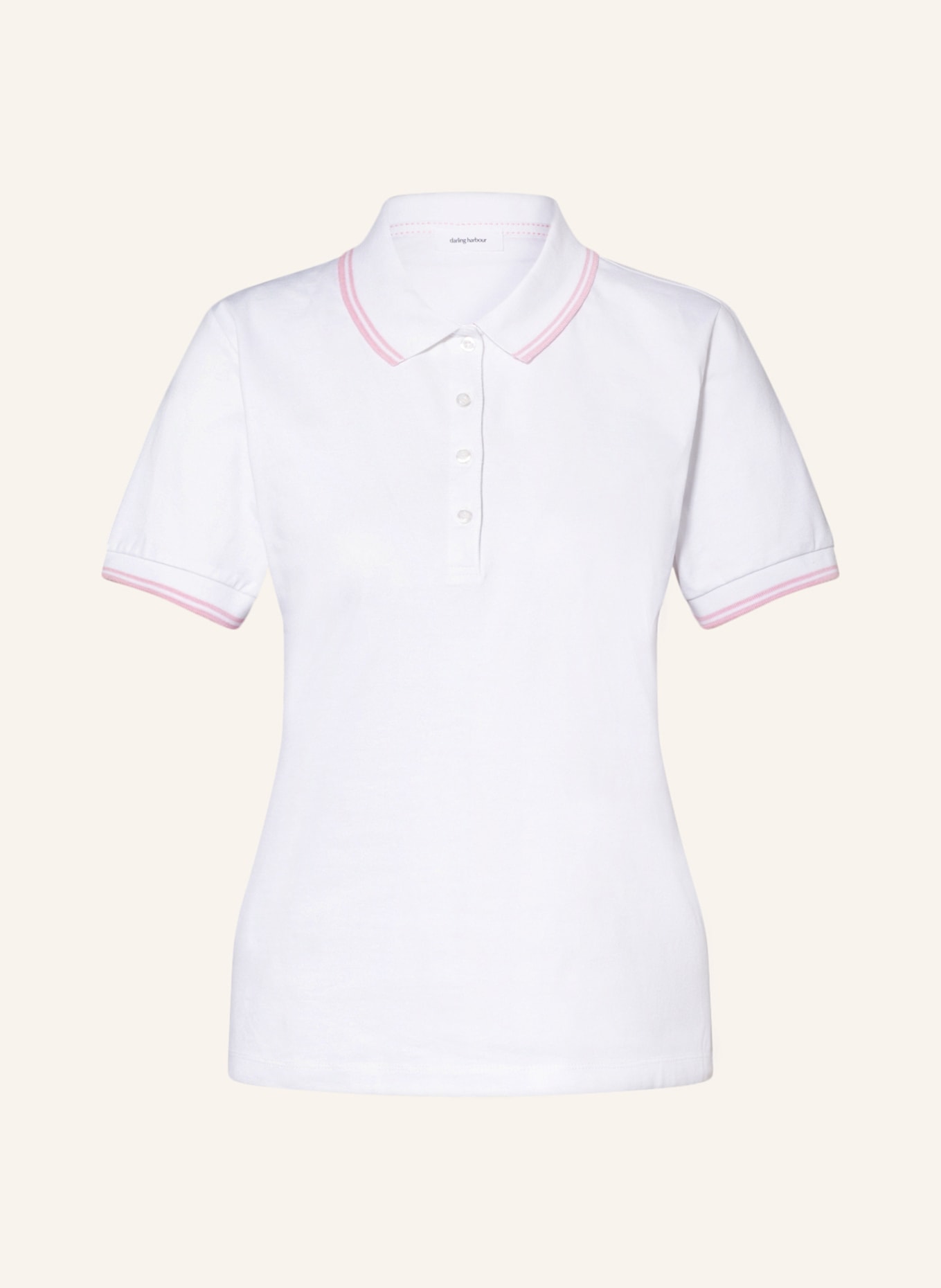 darling harbour Piqué-Poloshirt, Farbe: WEISS(Bild null)