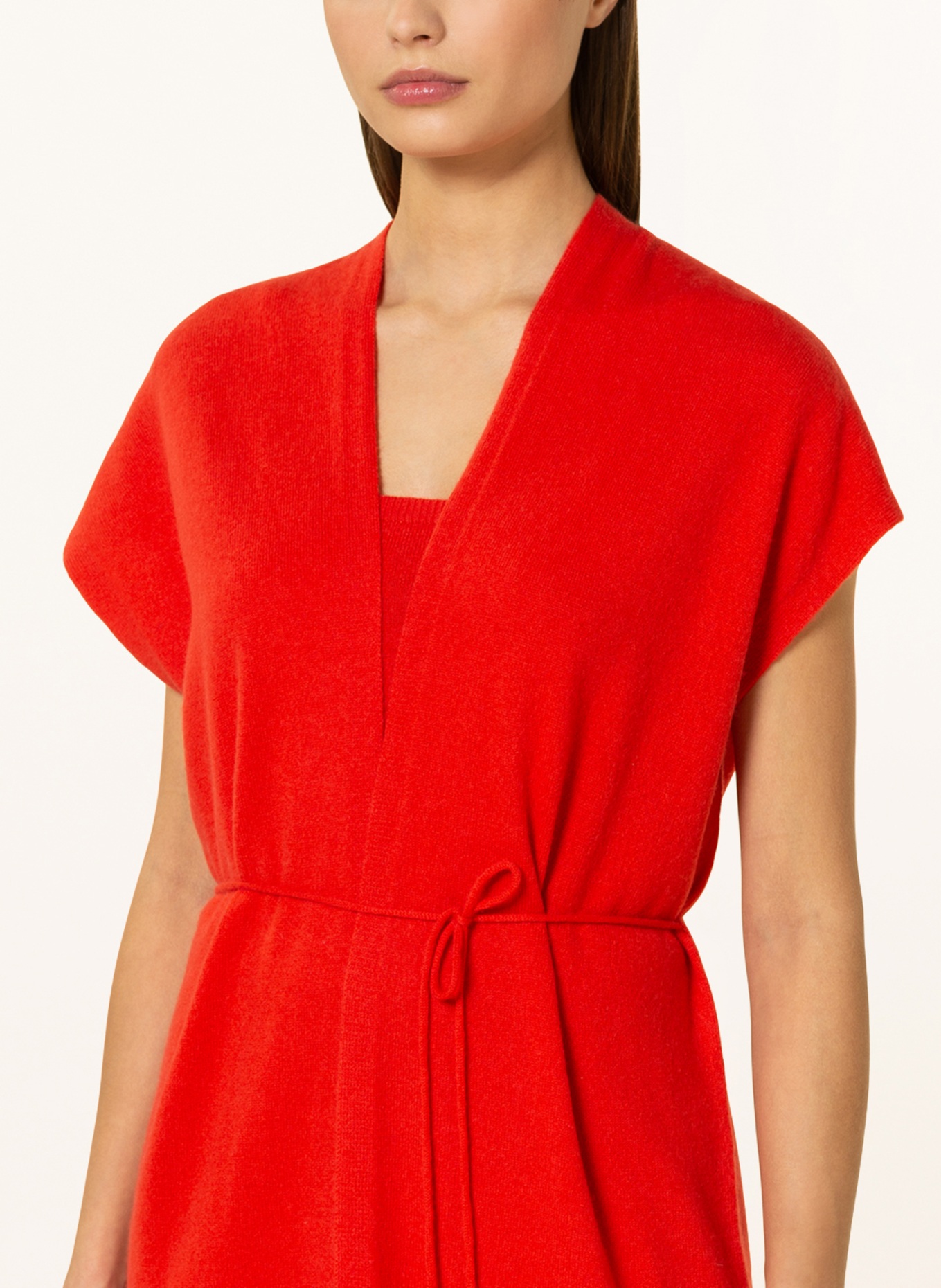 (THE MERCER) N.Y. Knitted waistcoat in cashmere , Color: RED (Image 4)