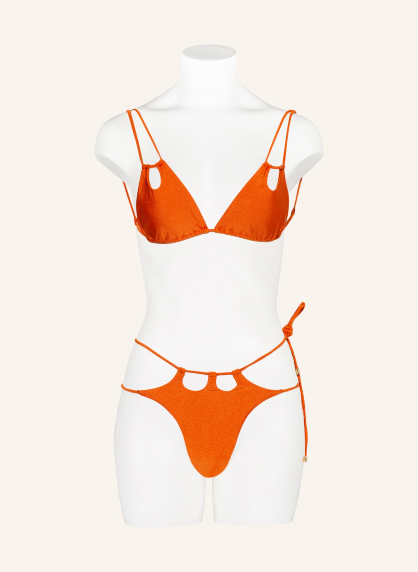 JANTHEE Berlin Bralette-Bikini-Top MIKA mit Cut-outs, Farbe: DUNKELORANGE (Bild 2)