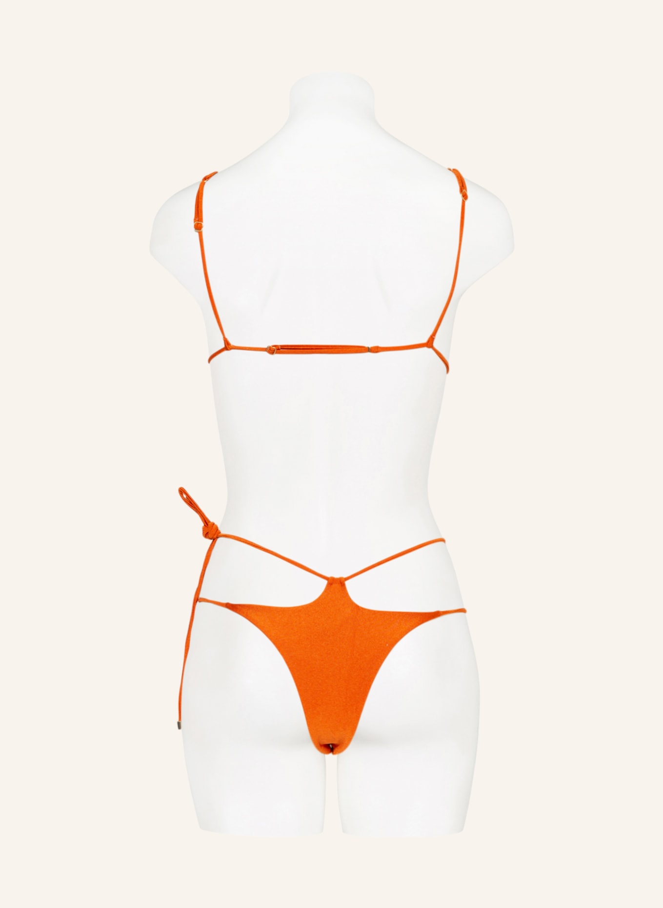 JANTHEE Berlin Bralette bikini top MIKA with cut-outs, Color: DARK ORANGE (Image 3)