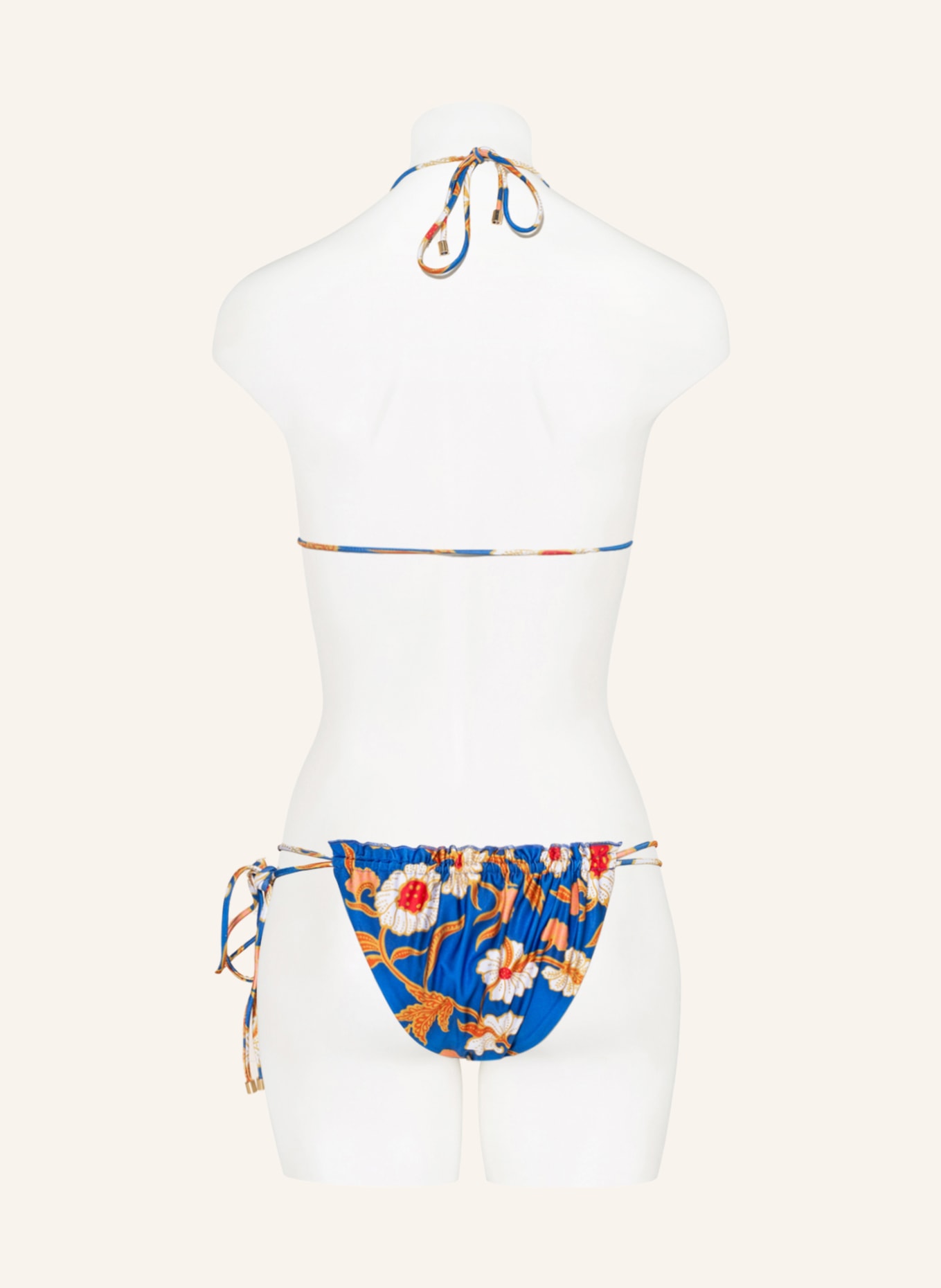 JANTHEE Berlin Triangle bikini top NICCI, Color: BLUE/ ORANGE/ DARK YELLOW (Image 3)