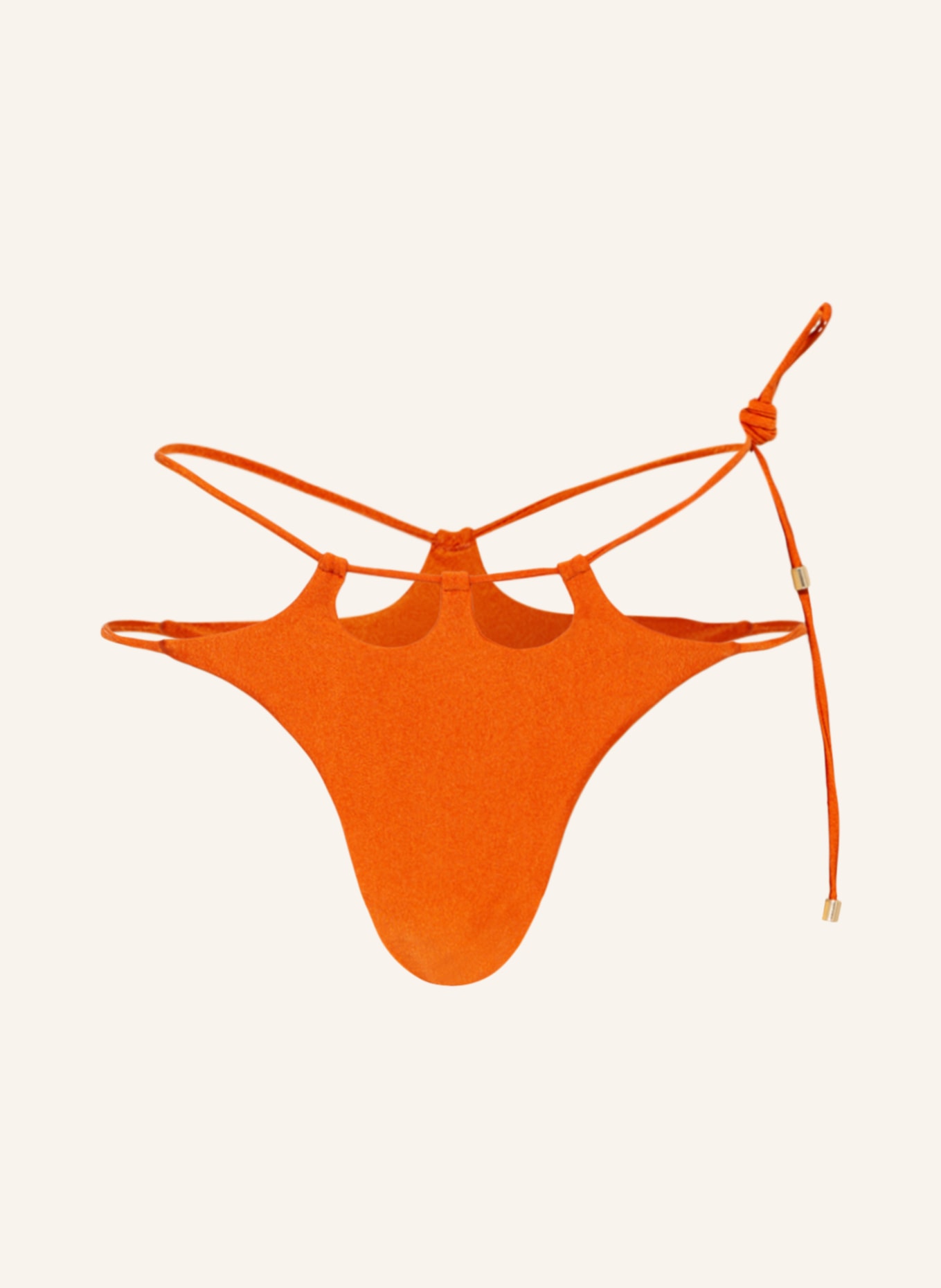 JANTHEE Berlin Brazilian bikini bottoms PASTIS with cut-outs, Color: DARK ORANGE (Image 1)