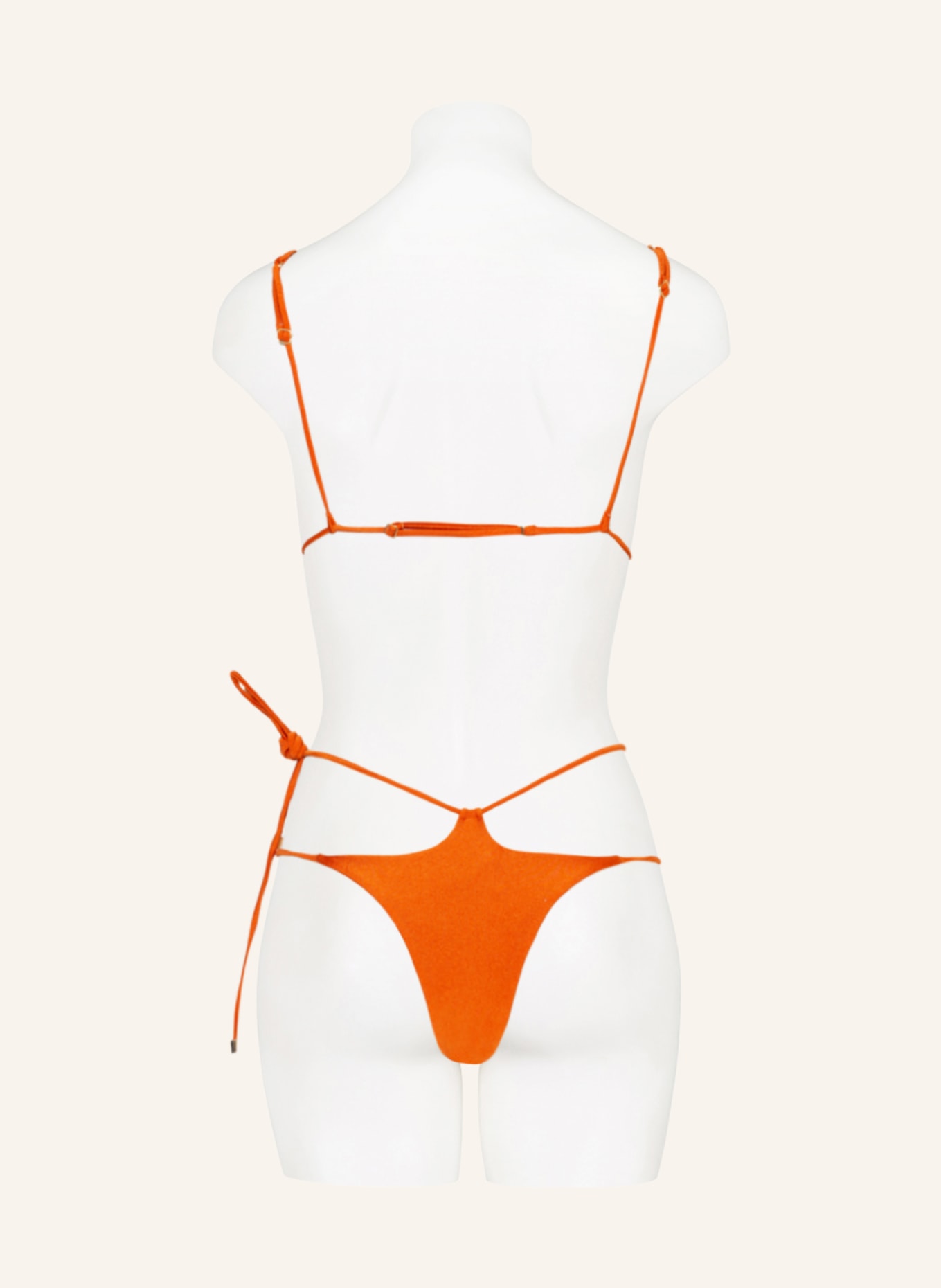 JANTHEE Berlin Brazilian bikini bottoms PASTIS with cut-outs, Color: DARK ORANGE (Image 3)