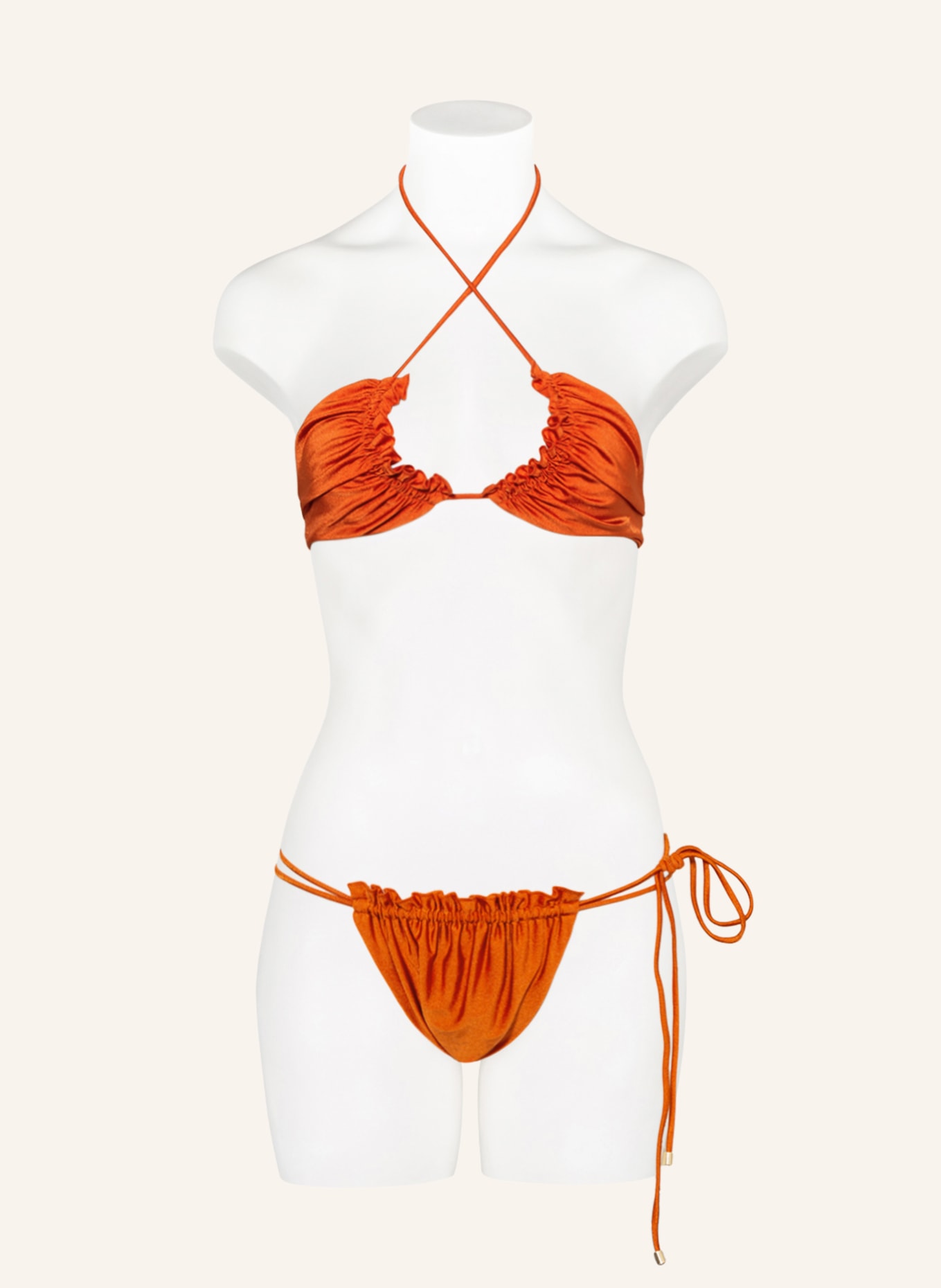 JANTHEE Berlin Halter neck bikini top OLYMPIA , Color: DARK ORANGE (Image 4)