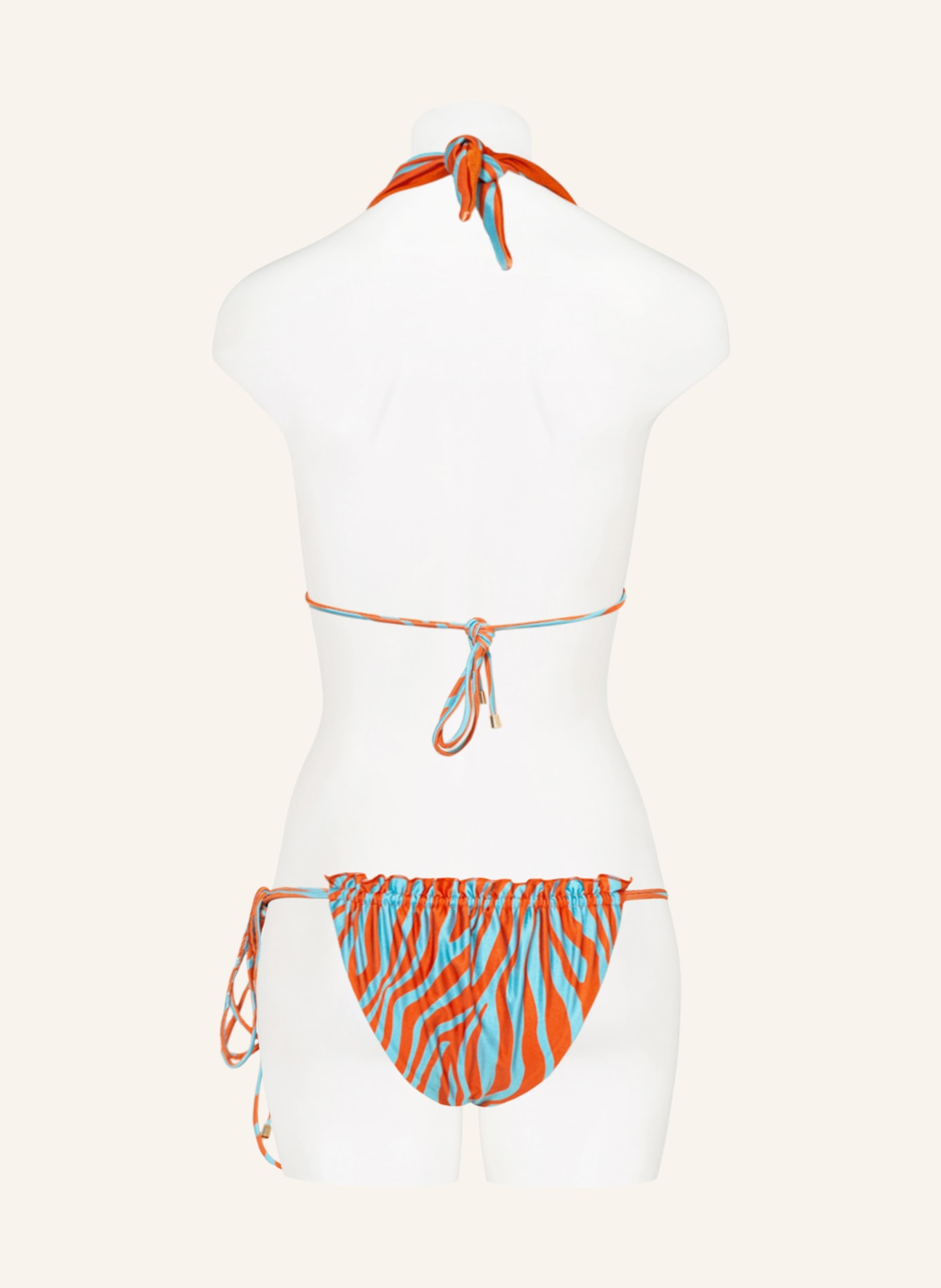 JANTHEE Berlin Neckholder-Bikini-Top OLYMPIA , Farbe: ORANGE/ TÜRKIS (Bild 3)