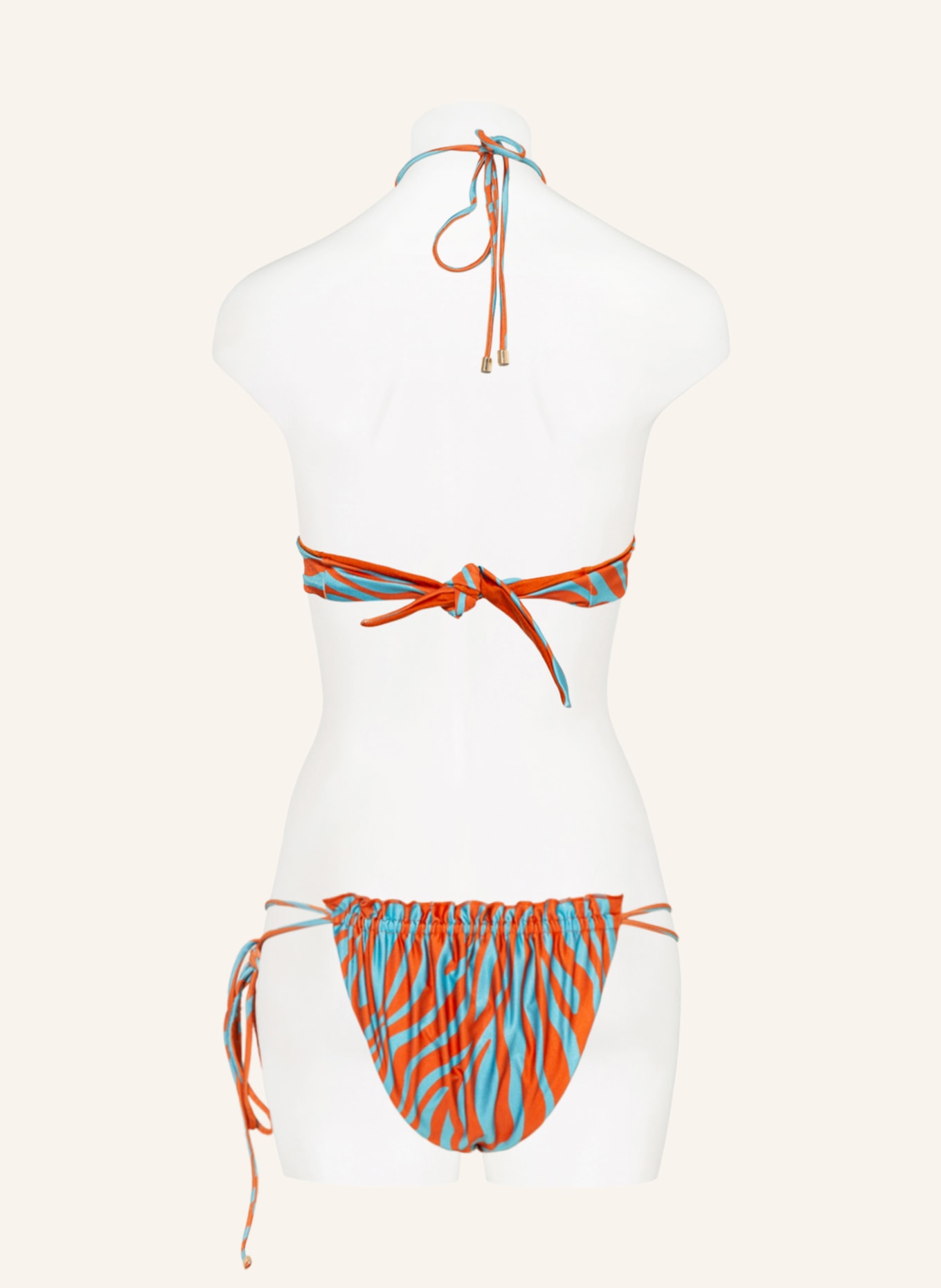 JANTHEE Berlin Neckholder-Bikini-Top OLYMPIA , Farbe: ORANGE/ TÜRKIS (Bild 5)