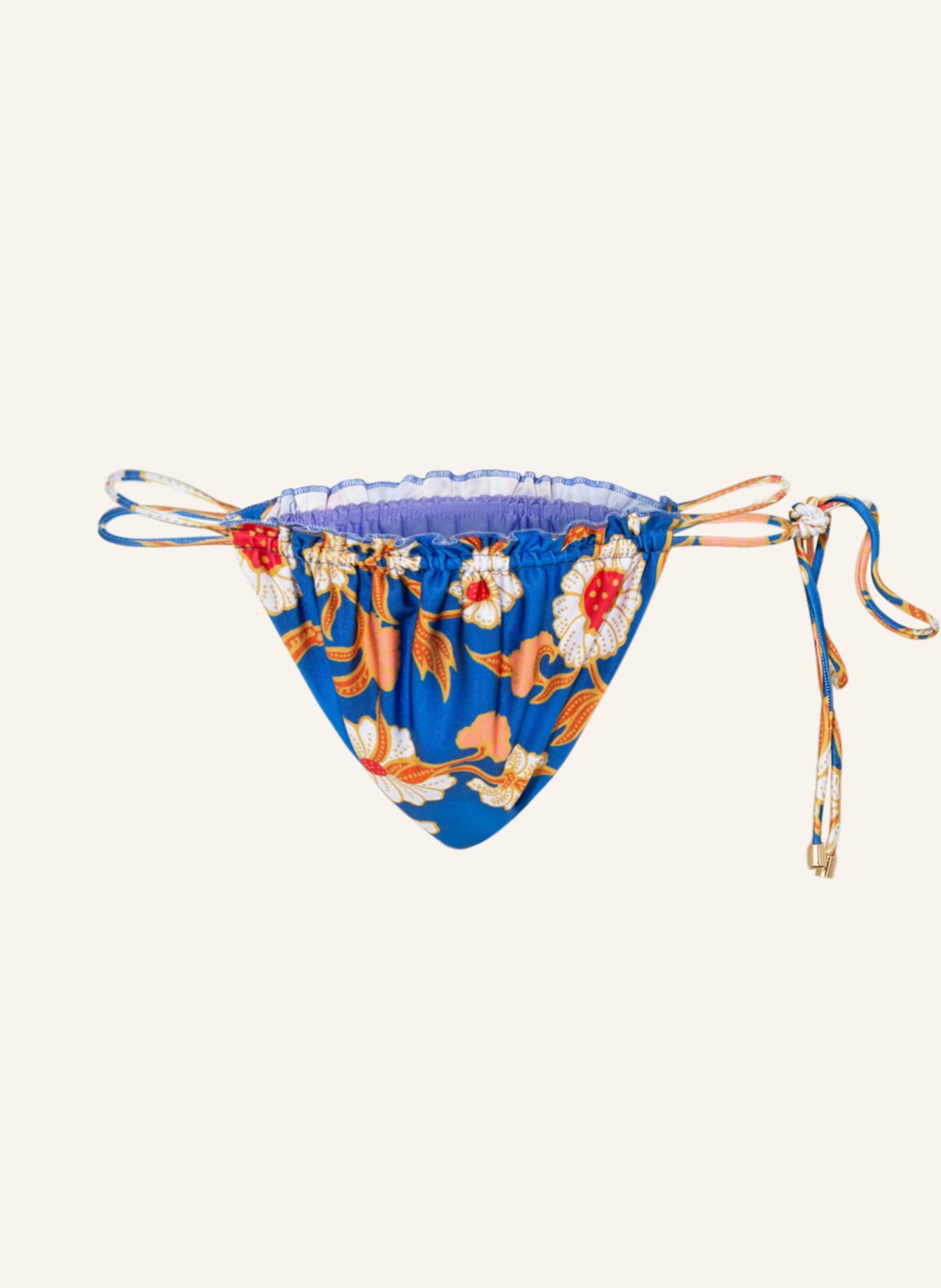 JANTHEE Berlin Triangle bikini bottoms AMY BOTTOM, Color: BLUE/ WHITE/ ORANGE (Image 1)