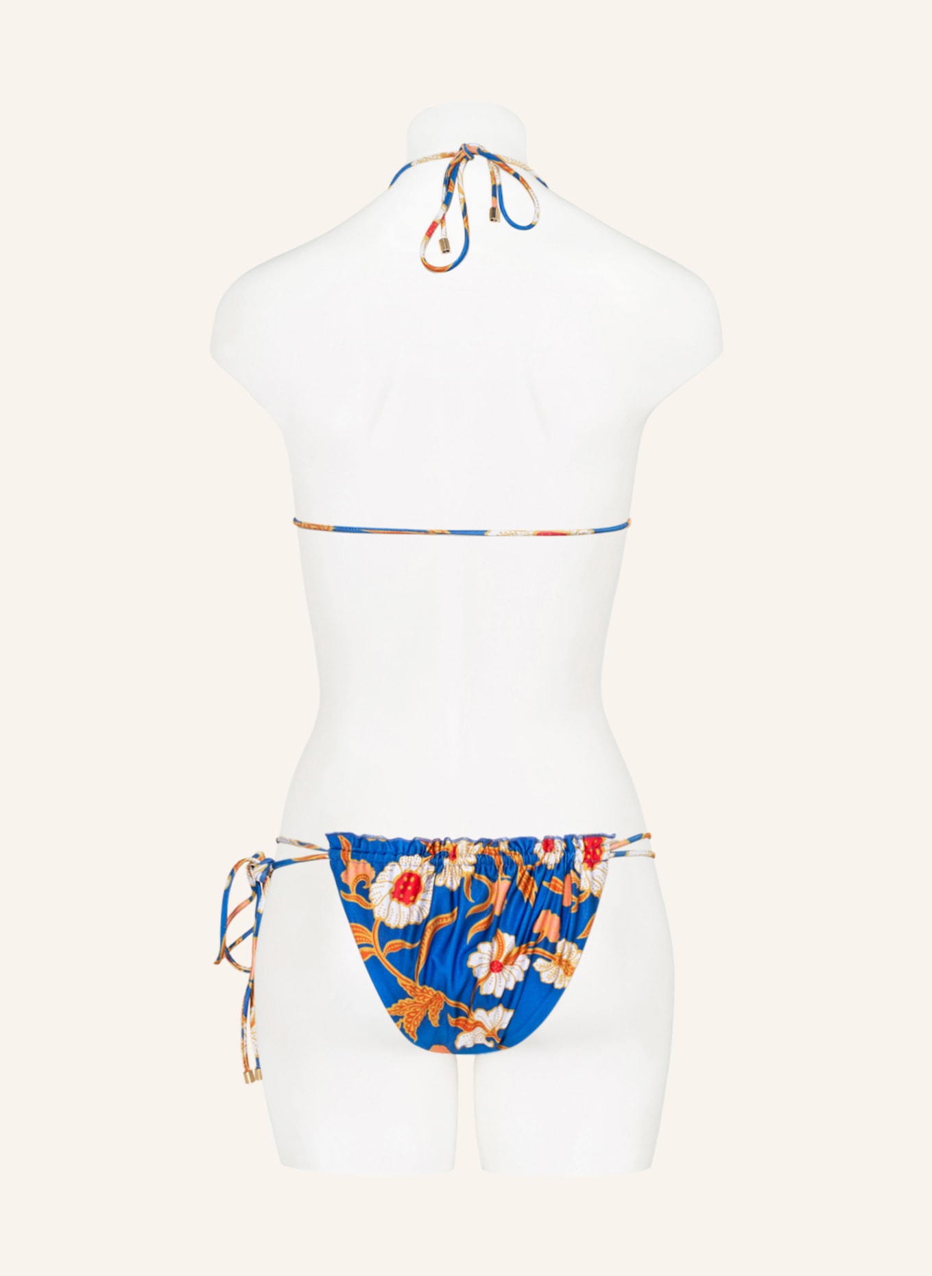 JANTHEE Berlin Triangle bikini bottoms AMY BOTTOM, Color: BLUE/ WHITE/ ORANGE (Image 3)