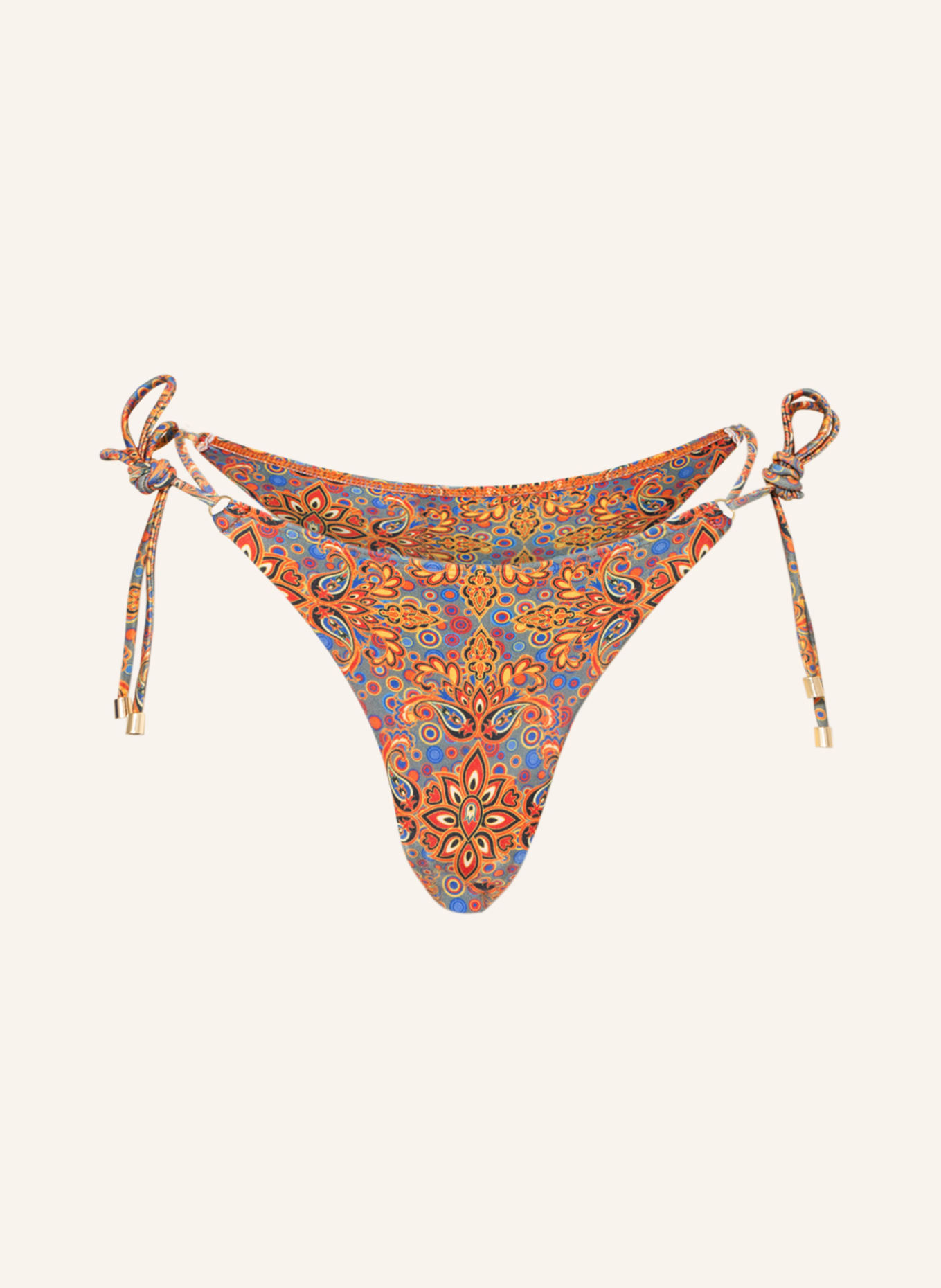 JANTHEE Berlin Triangel-Bikini-Hose ALDINA, Farbe: ORANGE/ KHAKI/ BLAU (Bild 1)