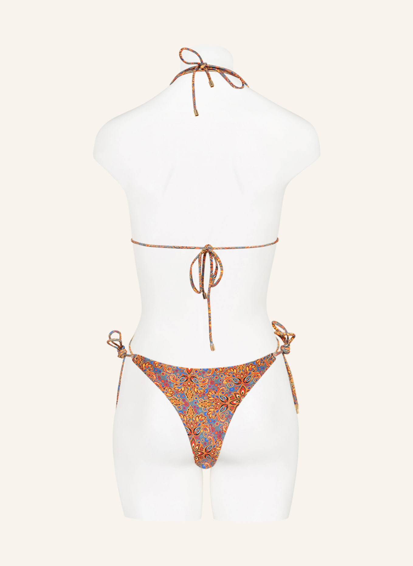 JANTHEE Berlin Triangel-Bikini-Hose ALDINA, Farbe: ORANGE/ KHAKI/ BLAU (Bild 3)