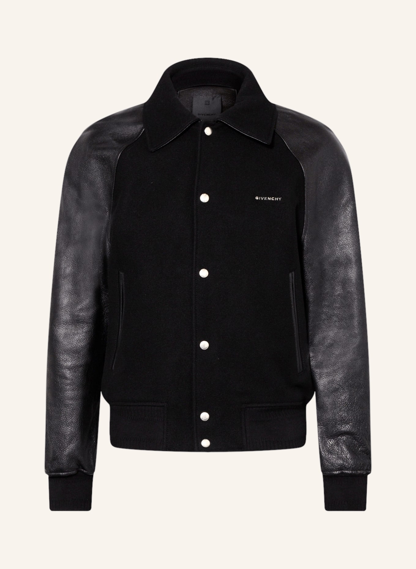 GIVENCHY Jacket in mixed materials, Color: BLACK (Image 1)