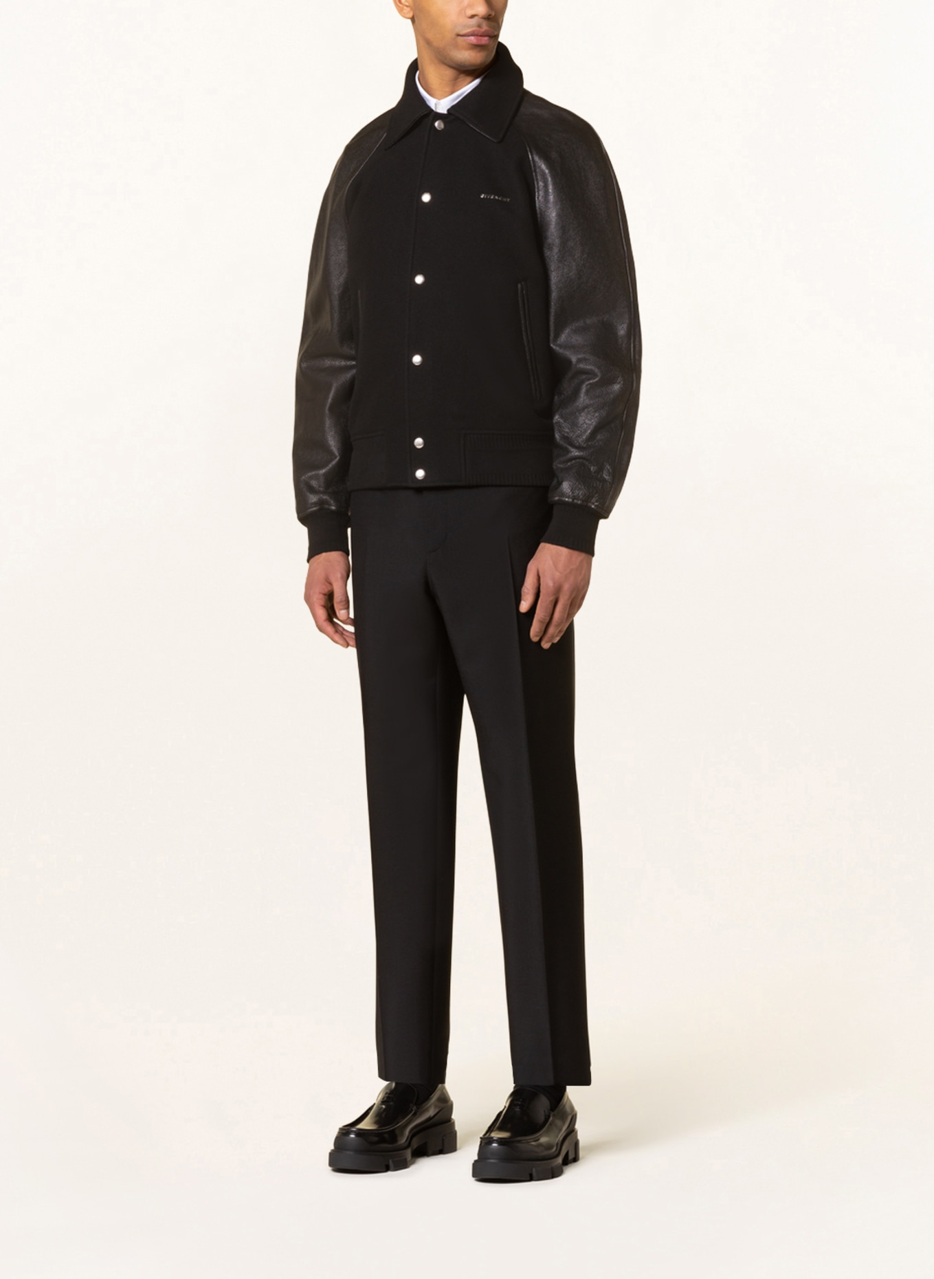 GIVENCHY Jacket in mixed materials, Color: BLACK (Image 2)