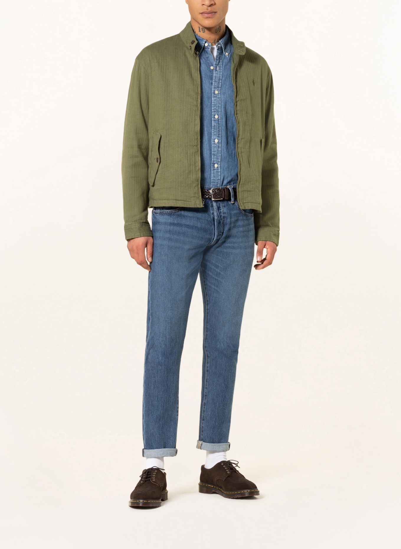 POLO RALPH LAUREN Jacket with linen, Color: OLIVE (Image 2)