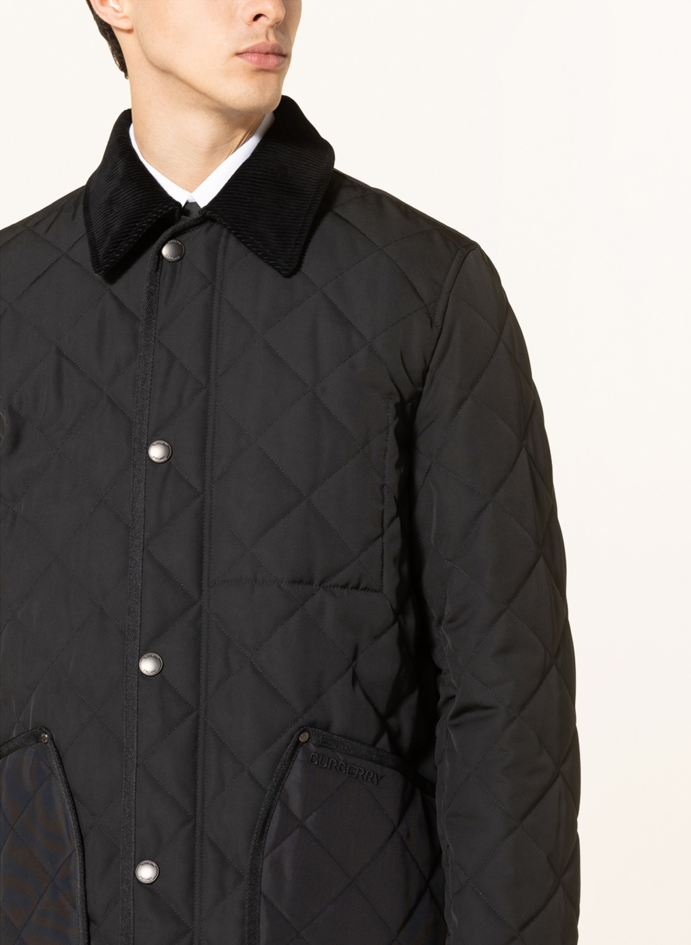 BURBERRY Quilted jacket LANFORD, Color: BLACK (Image 4)