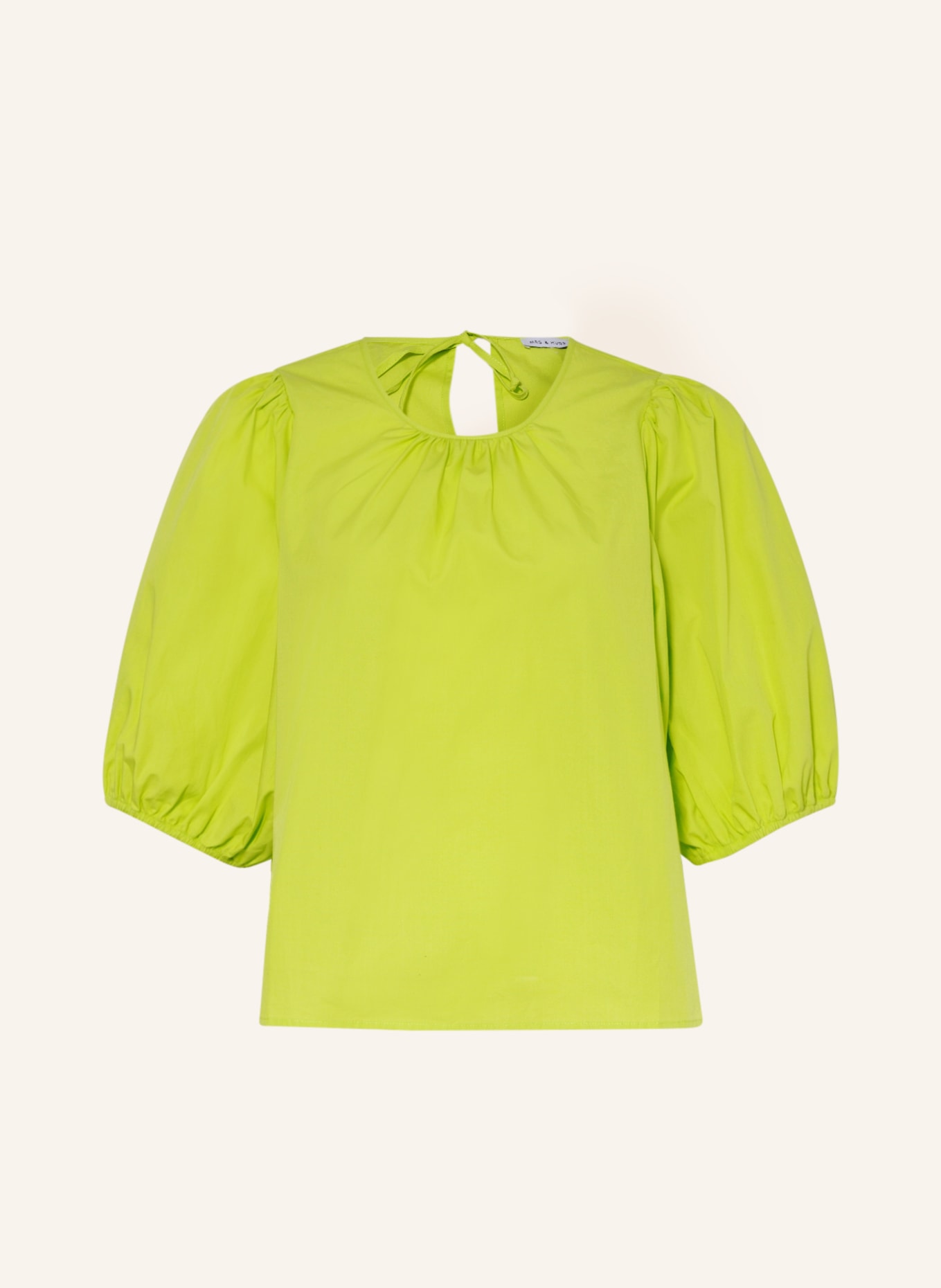 MRS & HUGS Shirt blouse with 3/4 sleeves, Color: LIGHT GREEN (Image 1)