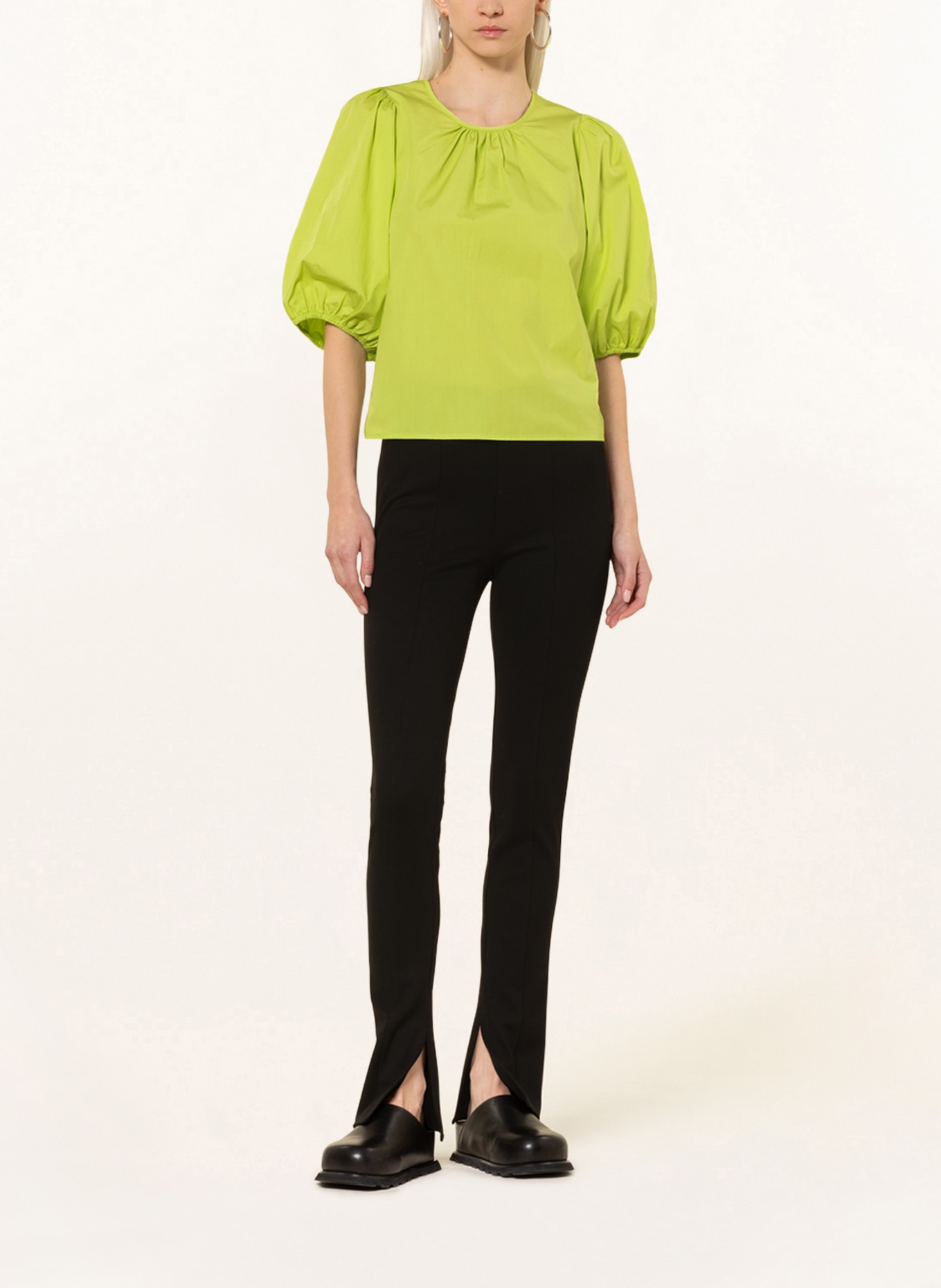 MRS & HUGS Shirt blouse with 3/4 sleeves, Color: LIGHT GREEN (Image 2)