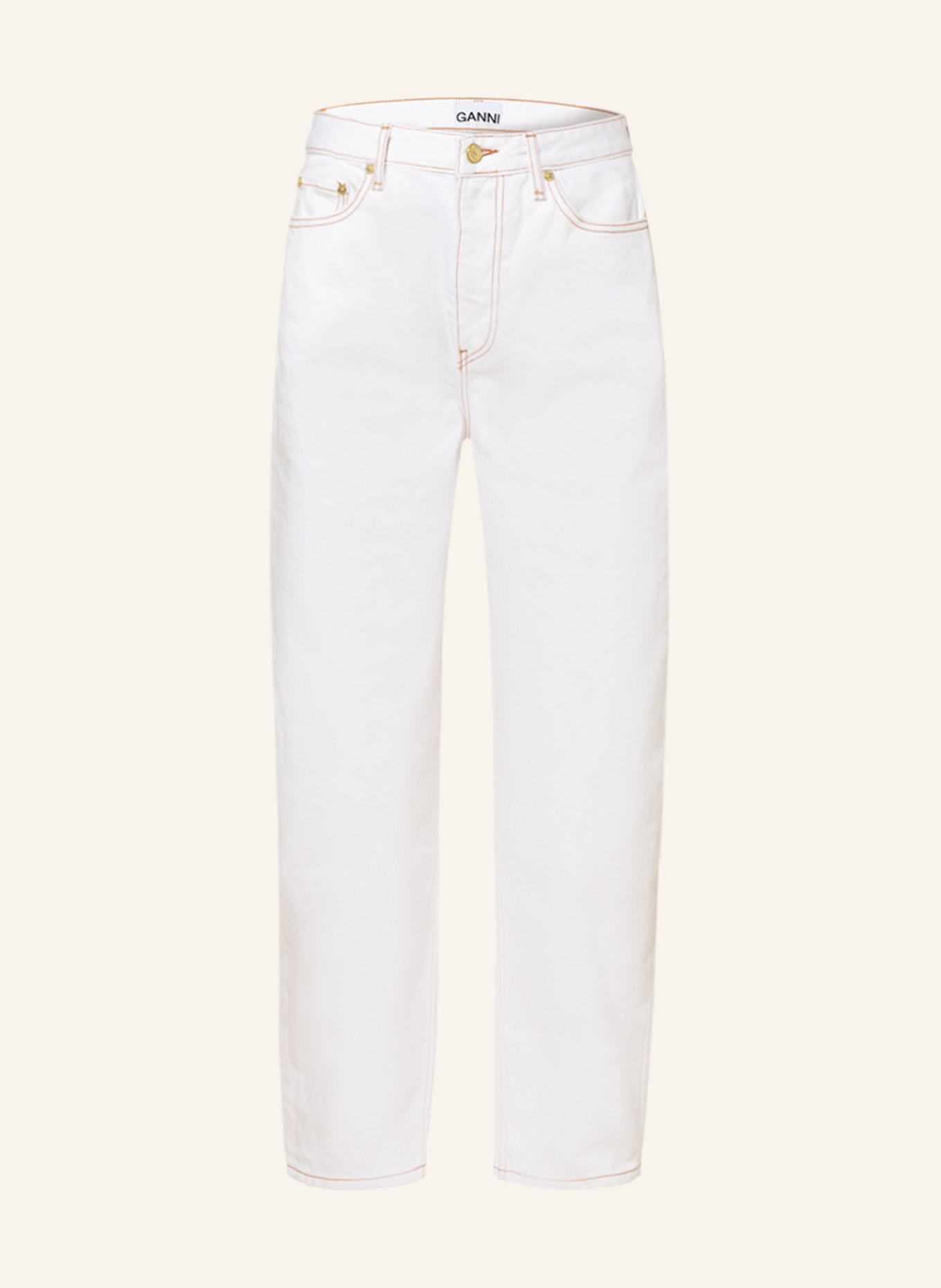 GANNI Straight jeans STARY , Color: ECRU (Image 1)