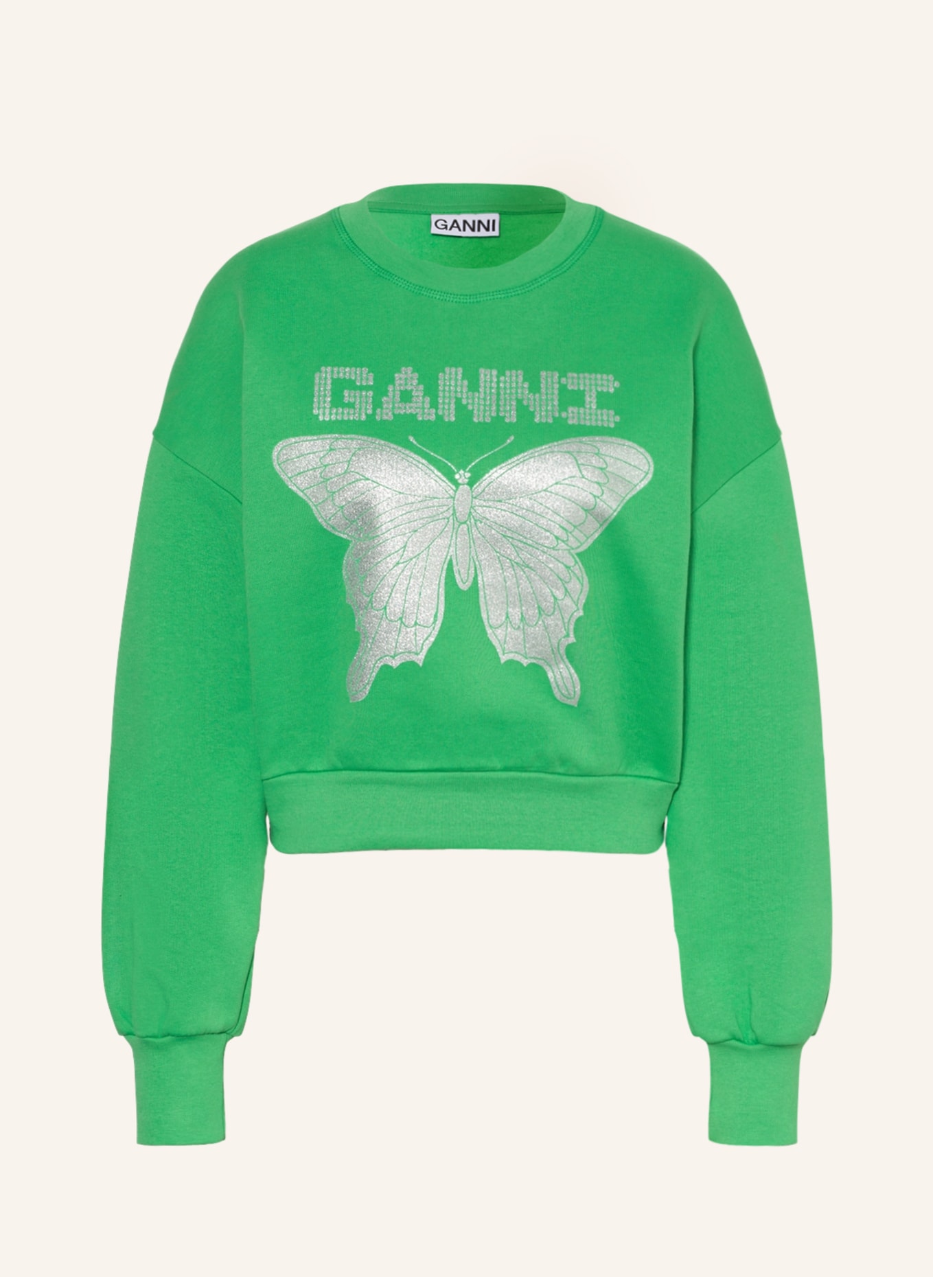 GANNI Sweatshirt, Color: GREEN (Image 1)