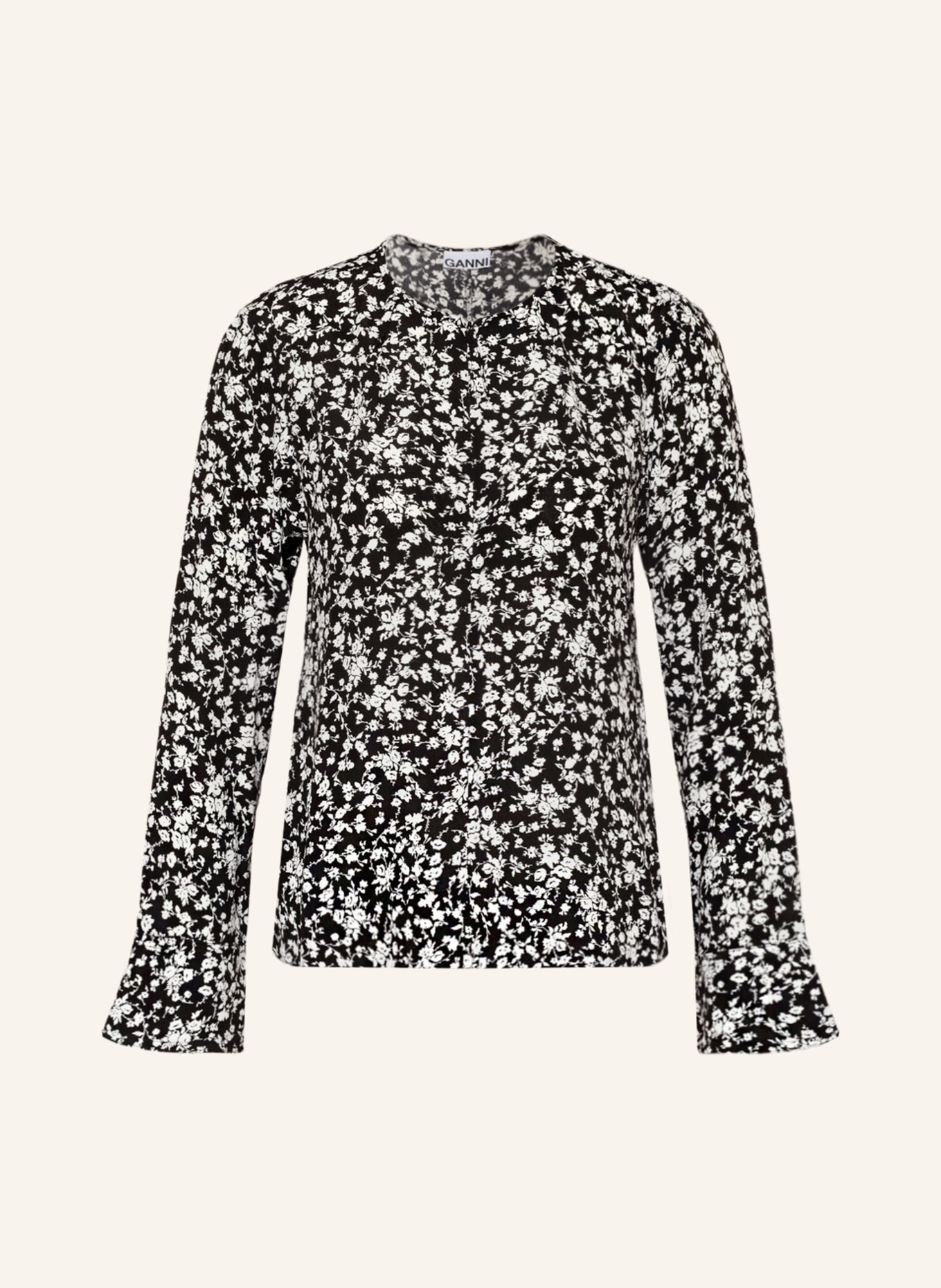 GANNI Shirt blouse , Color: BLACK/ WHITE (Image 1)
