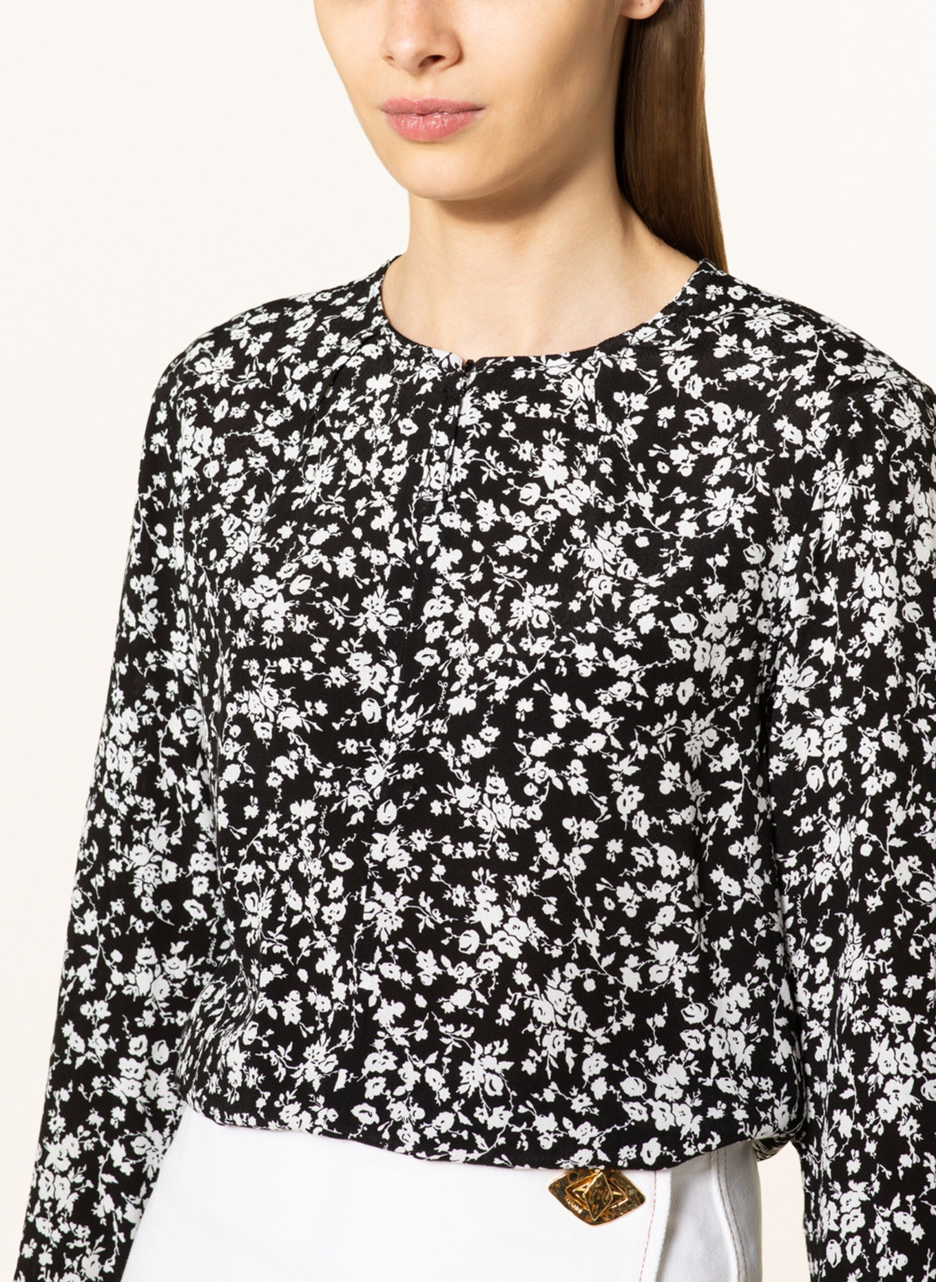 GANNI Shirt blouse , Color: BLACK/ WHITE (Image 4)