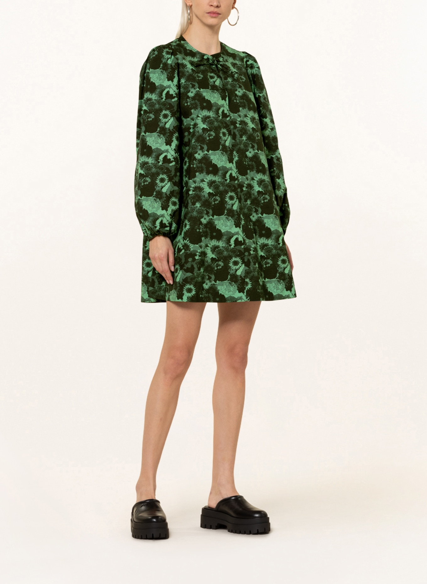 GANNI Dress , Color: BLACK/ GREEN (Image 2)