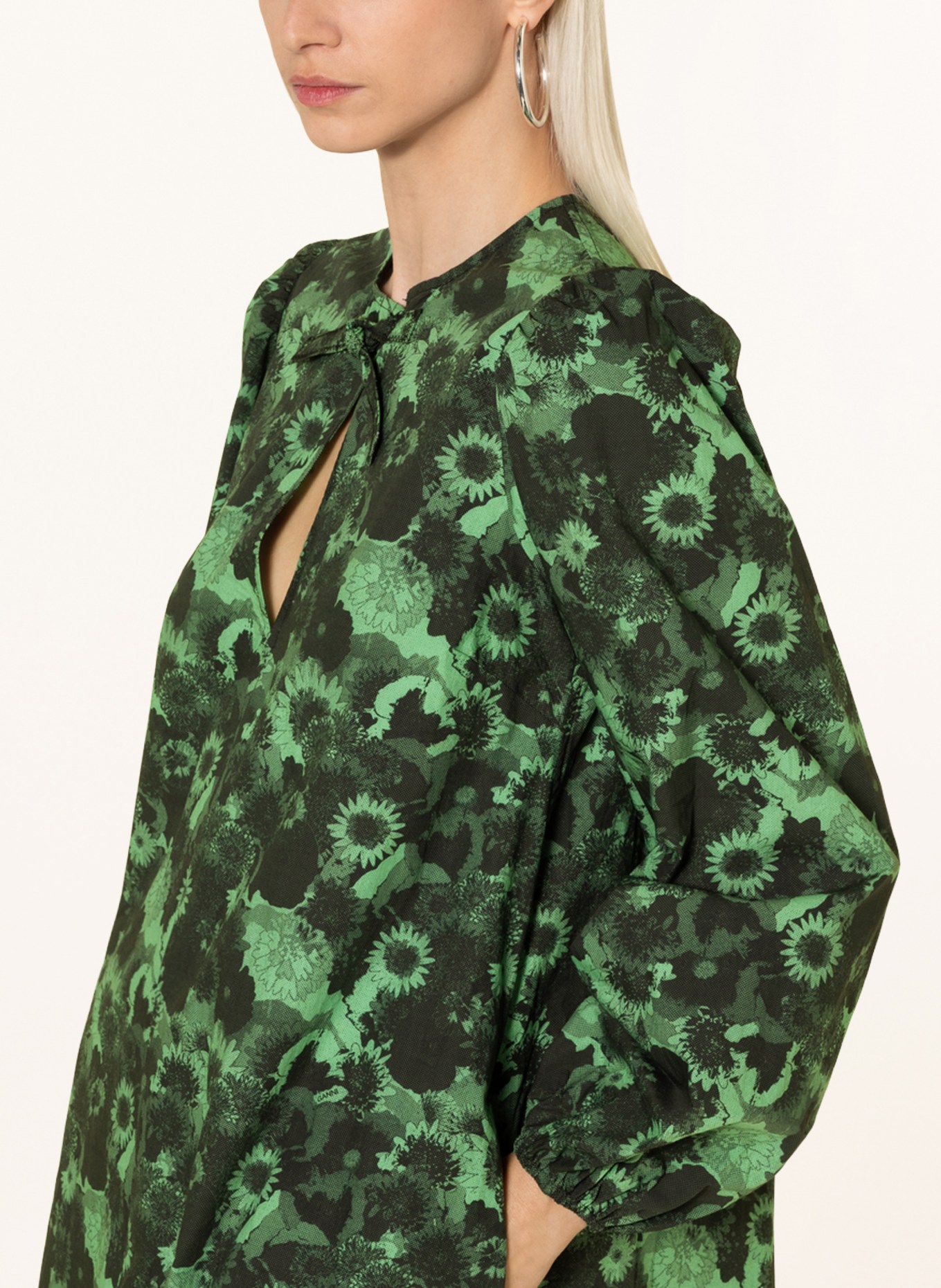 GANNI Dress , Color: BLACK/ GREEN (Image 4)