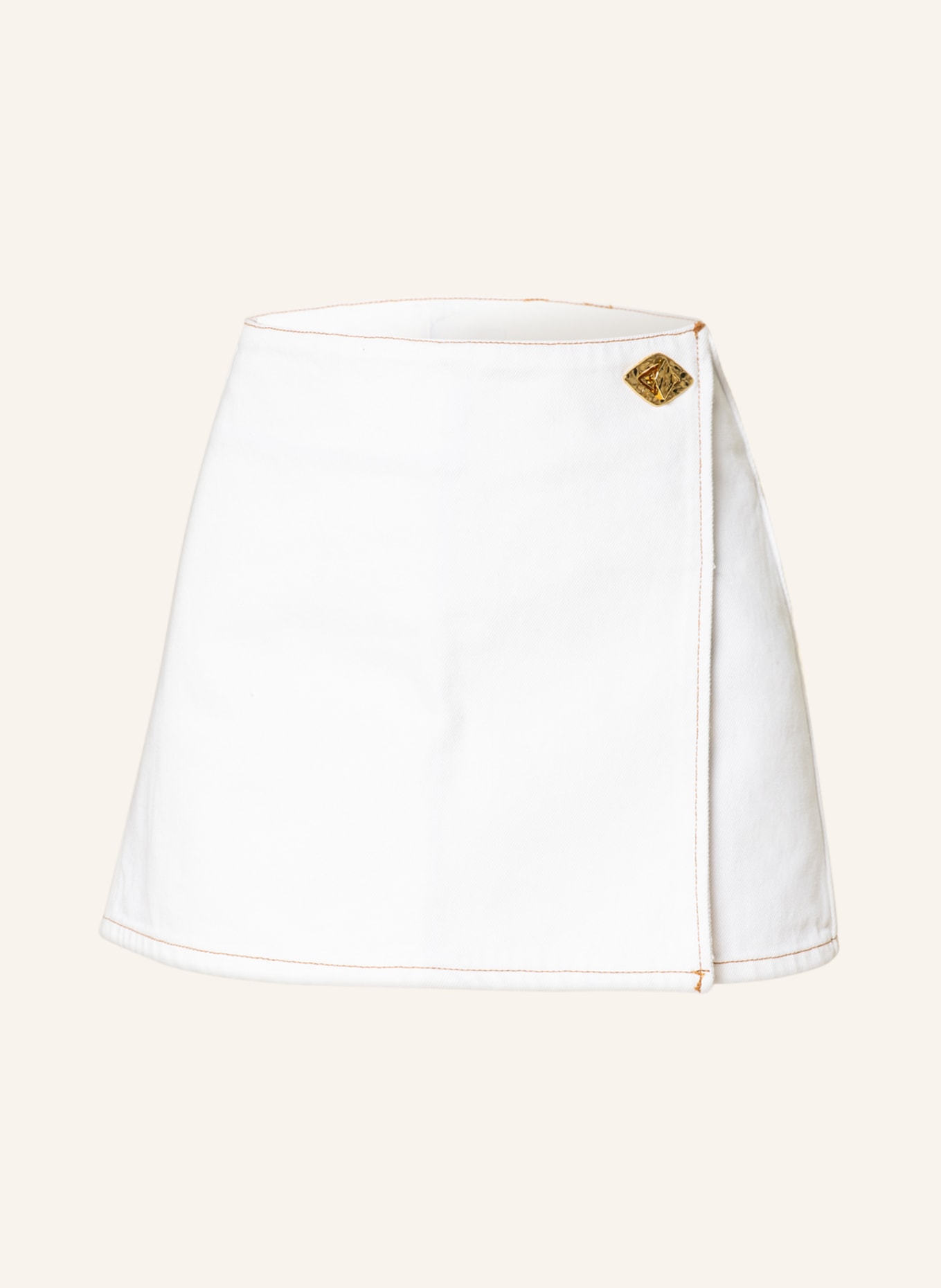 GANNI Džínová sukně , Barva: 151 BRIGHT WHITE (Obrázek 1)