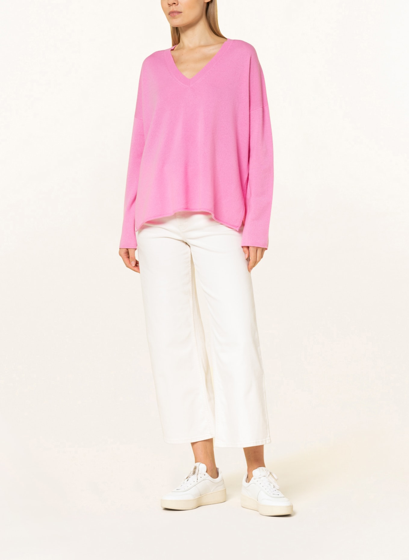 ALLUDE Oversized sweater made of cashmere , Color: PINK (Image 2)