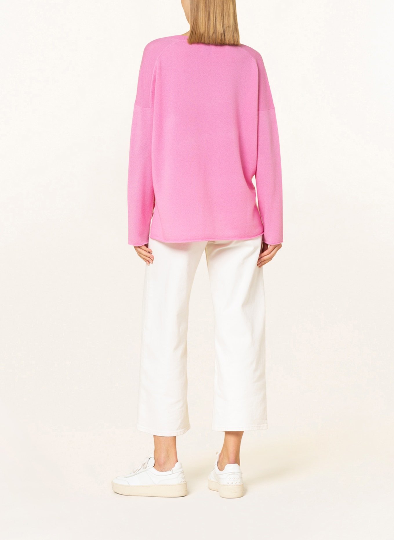 ALLUDE Oversized sweater made of cashmere , Color: PINK (Image 3)