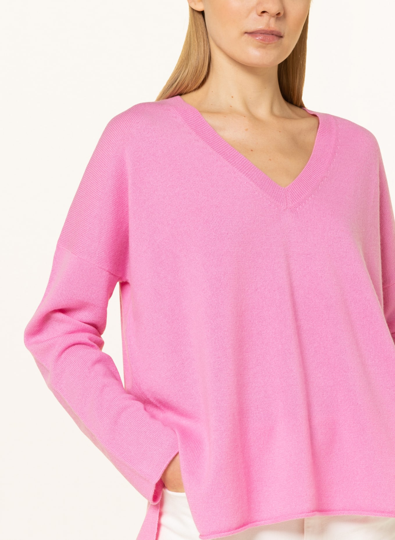ALLUDE Oversized sweater made of cashmere , Color: PINK (Image 4)