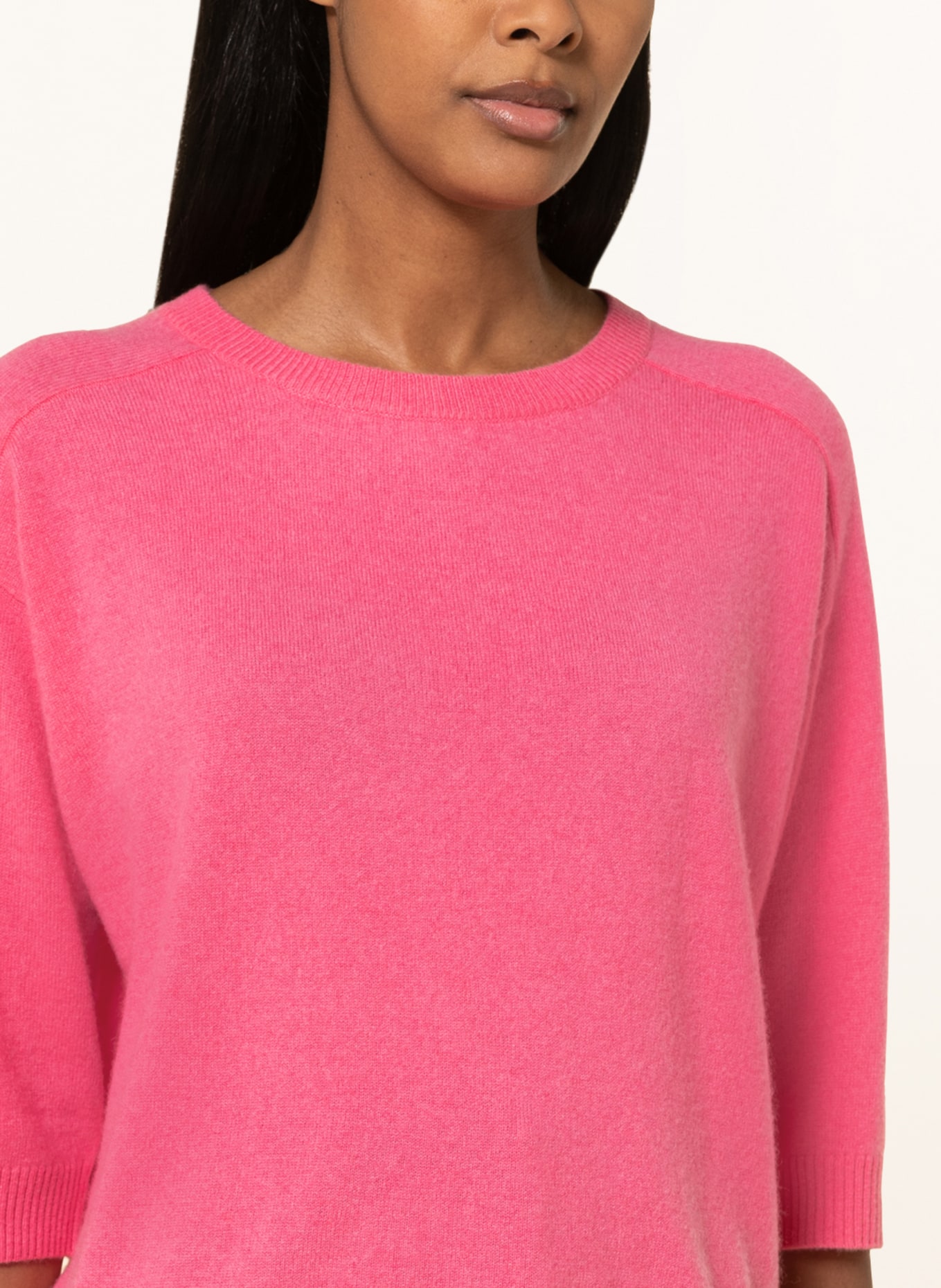 HEMISPHERE Cashmere sweater with 3/4 sleeves, Color: PINK (Image 4)