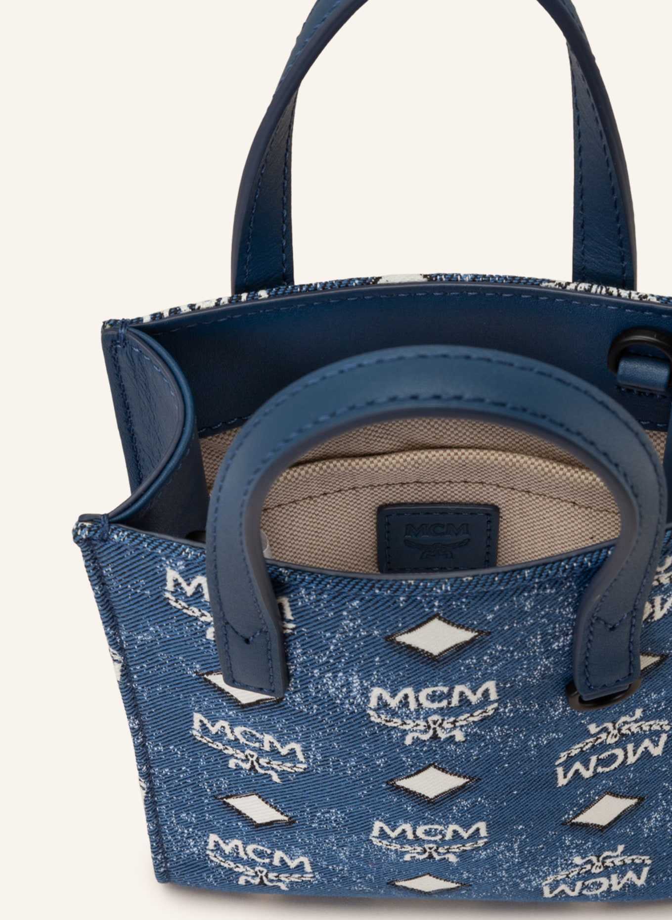 MCM Crossbody bag AREN , Color: BLUE/ WHITE (Image 3)