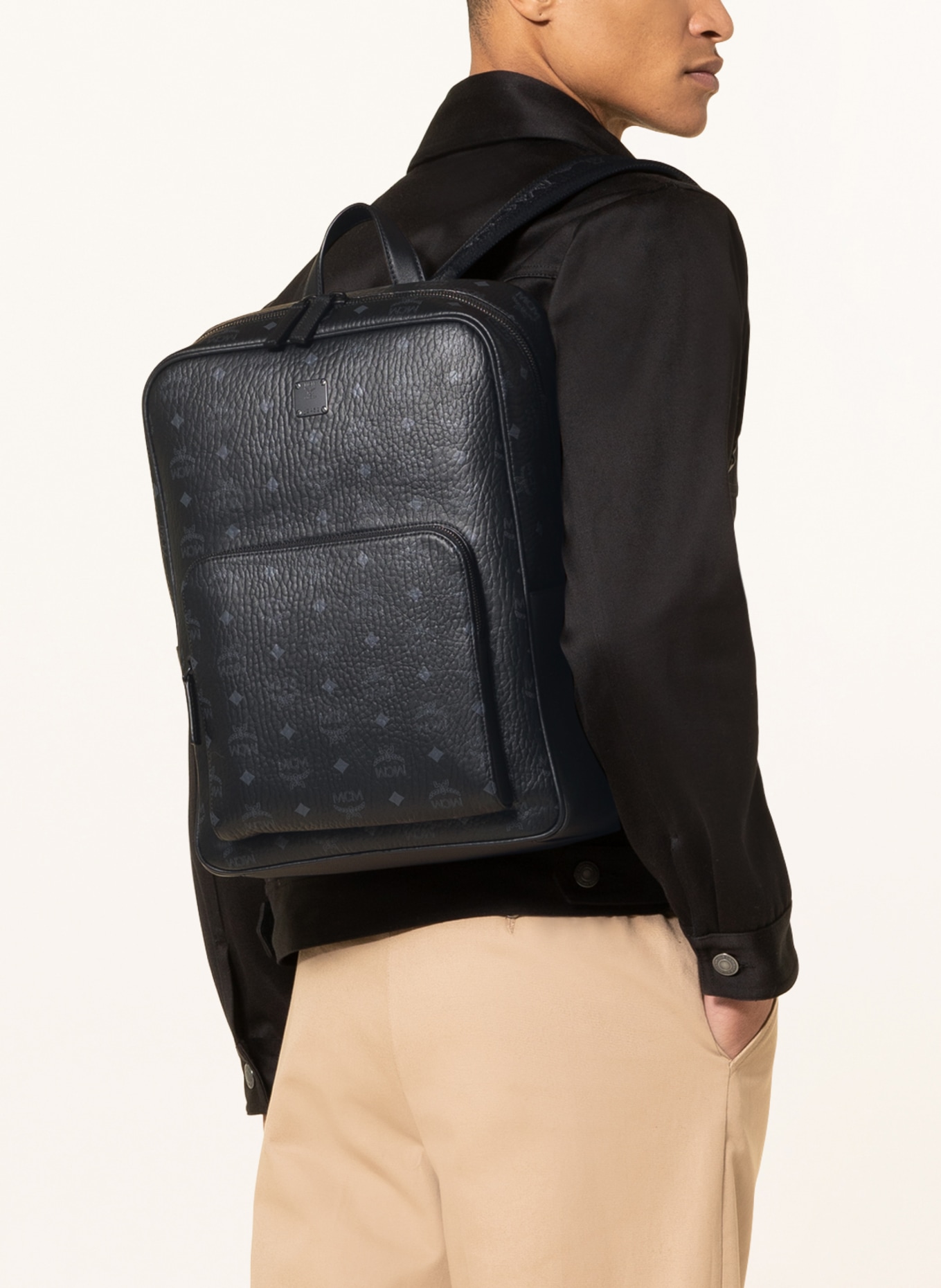MCM Backpack AREN, Color: BLACK/ GRAY (Image 4)