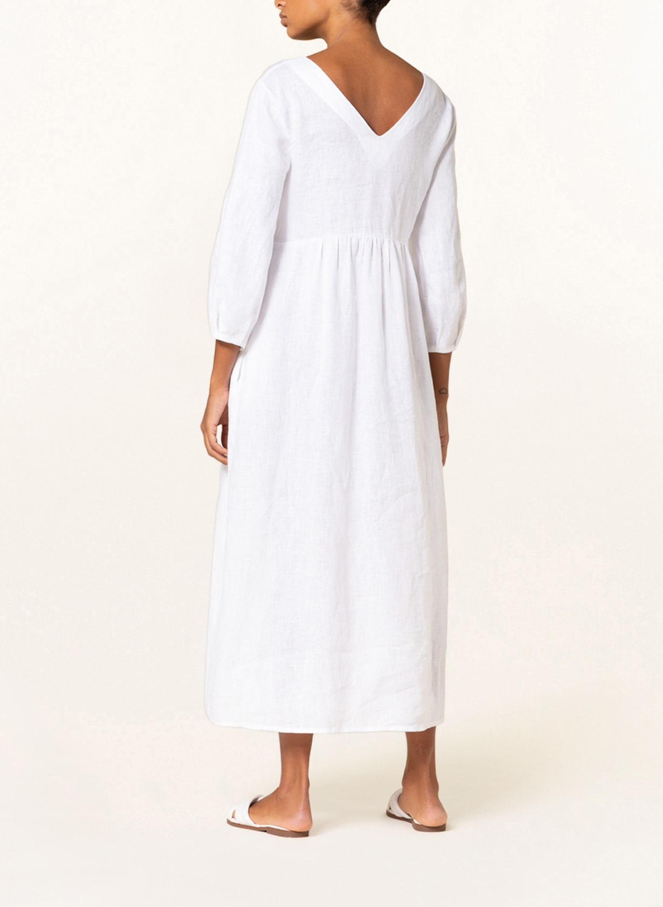 ROBERT FRIEDMAN Linen dress SELENA with 3/4 sleeves, Color: WHITE (Image 3)