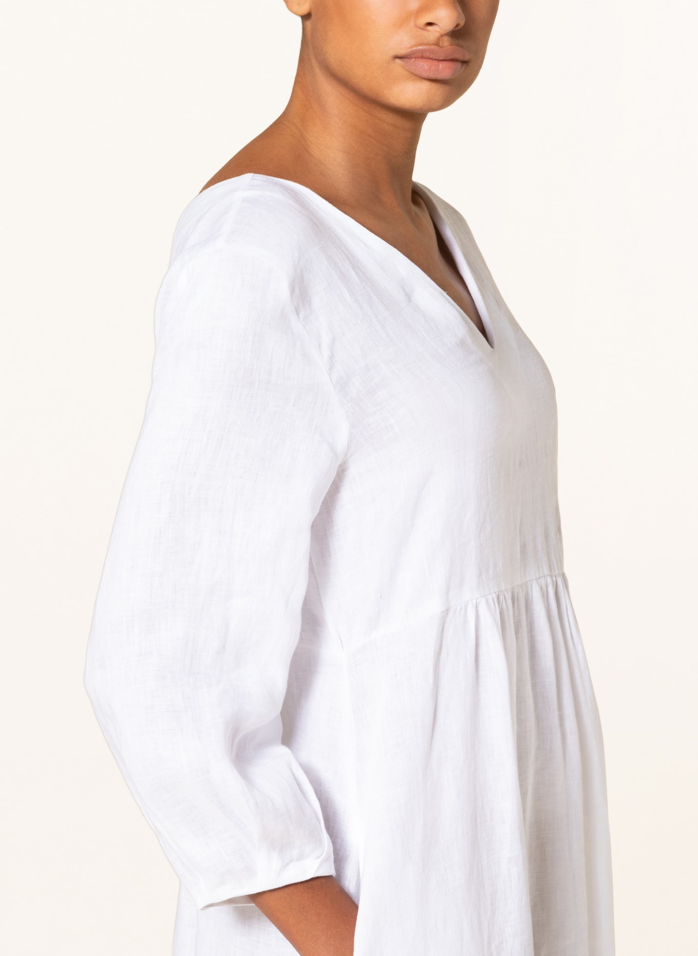 ROBERT FRIEDMAN Linen dress SELENA with 3/4 sleeves, Color: WHITE (Image 4)