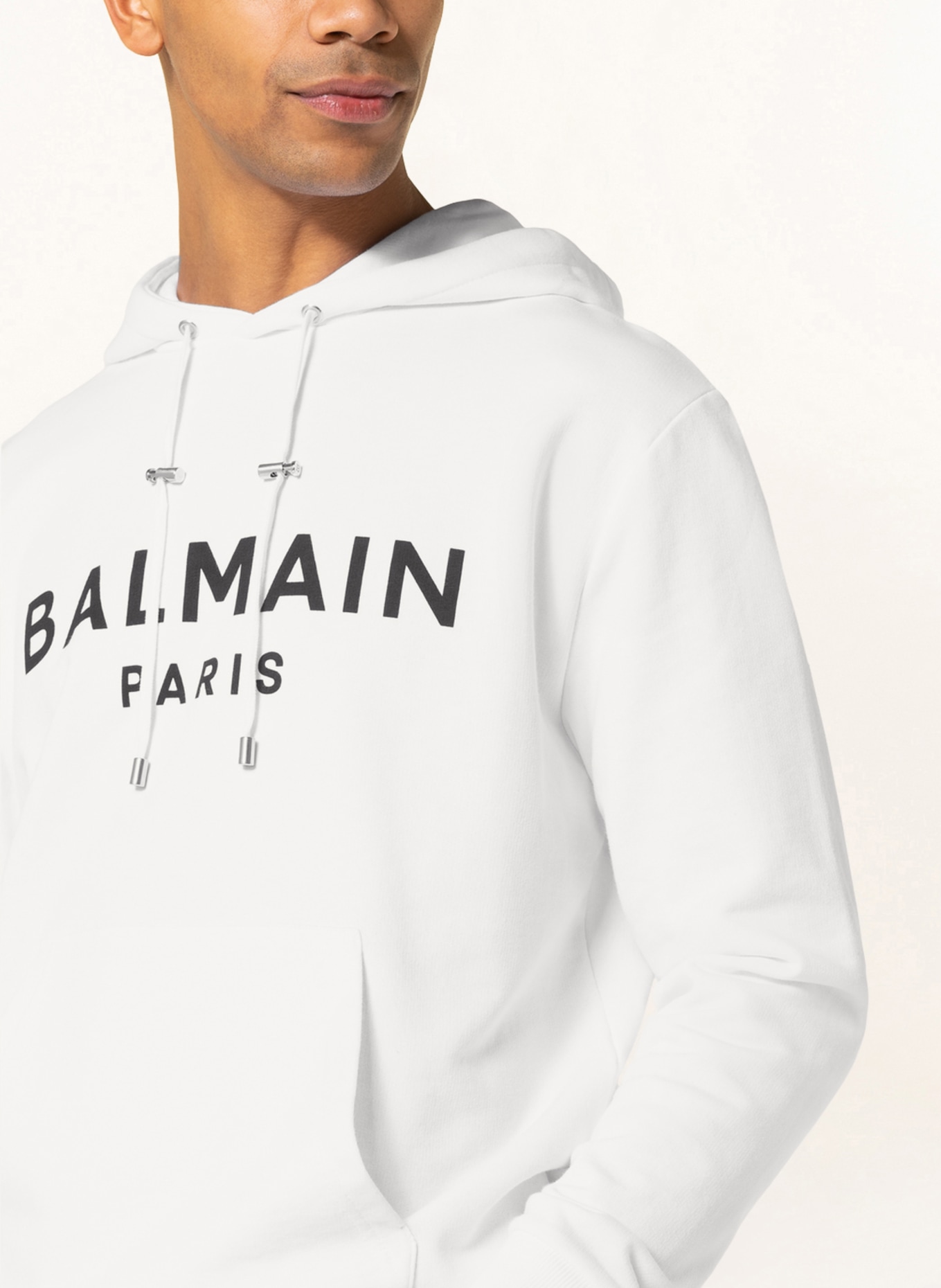 BALMAIN Hoodie , Color: WHITE/ BLACK (Image 5)