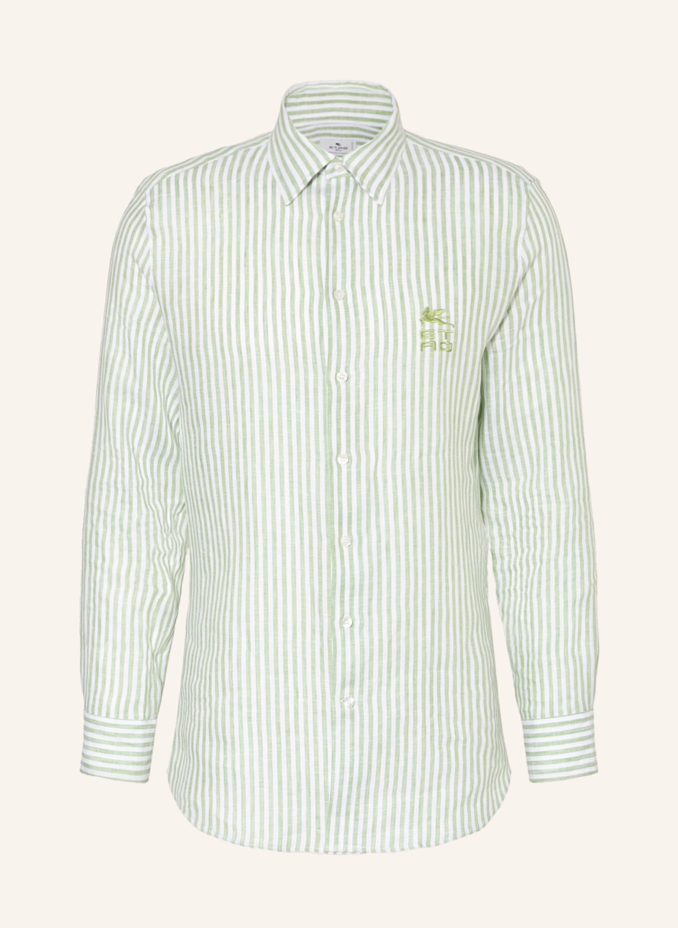 ETRO Linen shirt slim fit, Color: LIGHT GREEN (Image 1)