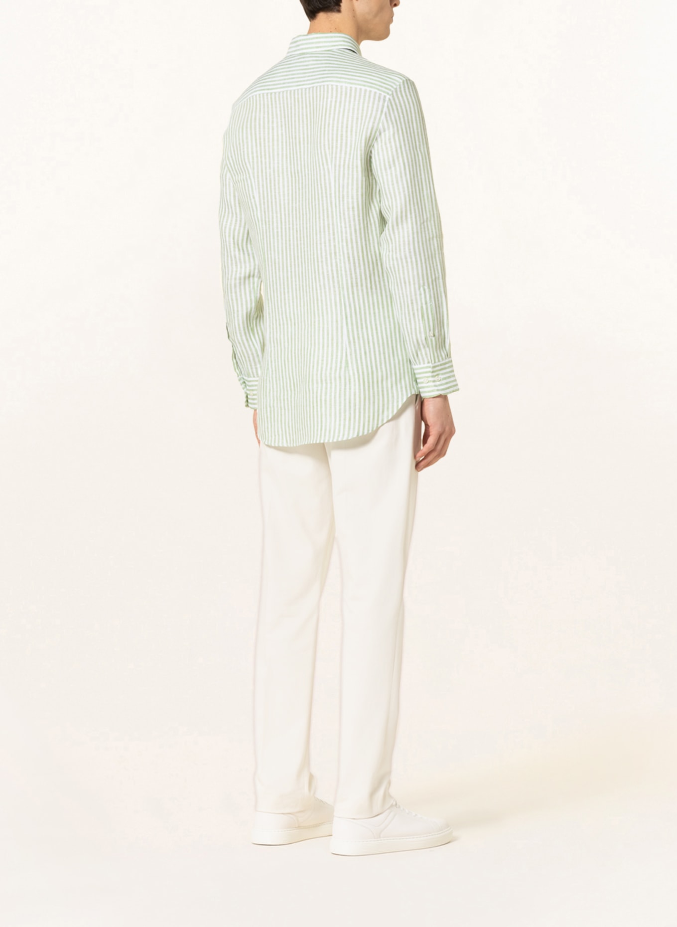 ETRO Linen shirt slim fit, Color: LIGHT GREEN (Image 3)