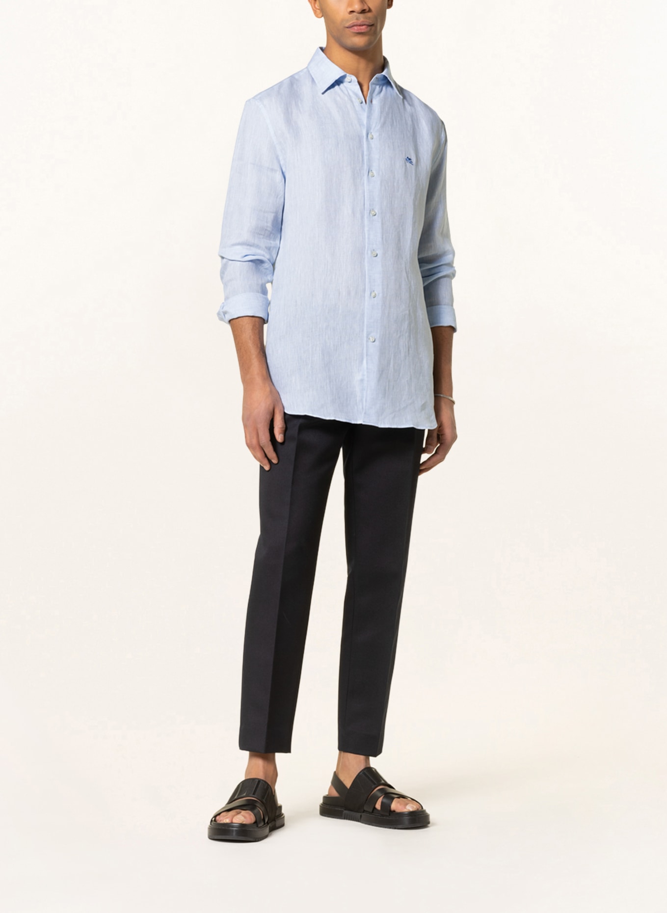 ETRO Linen shirt slim fit , Color: LIGHT BLUE (Image 2)