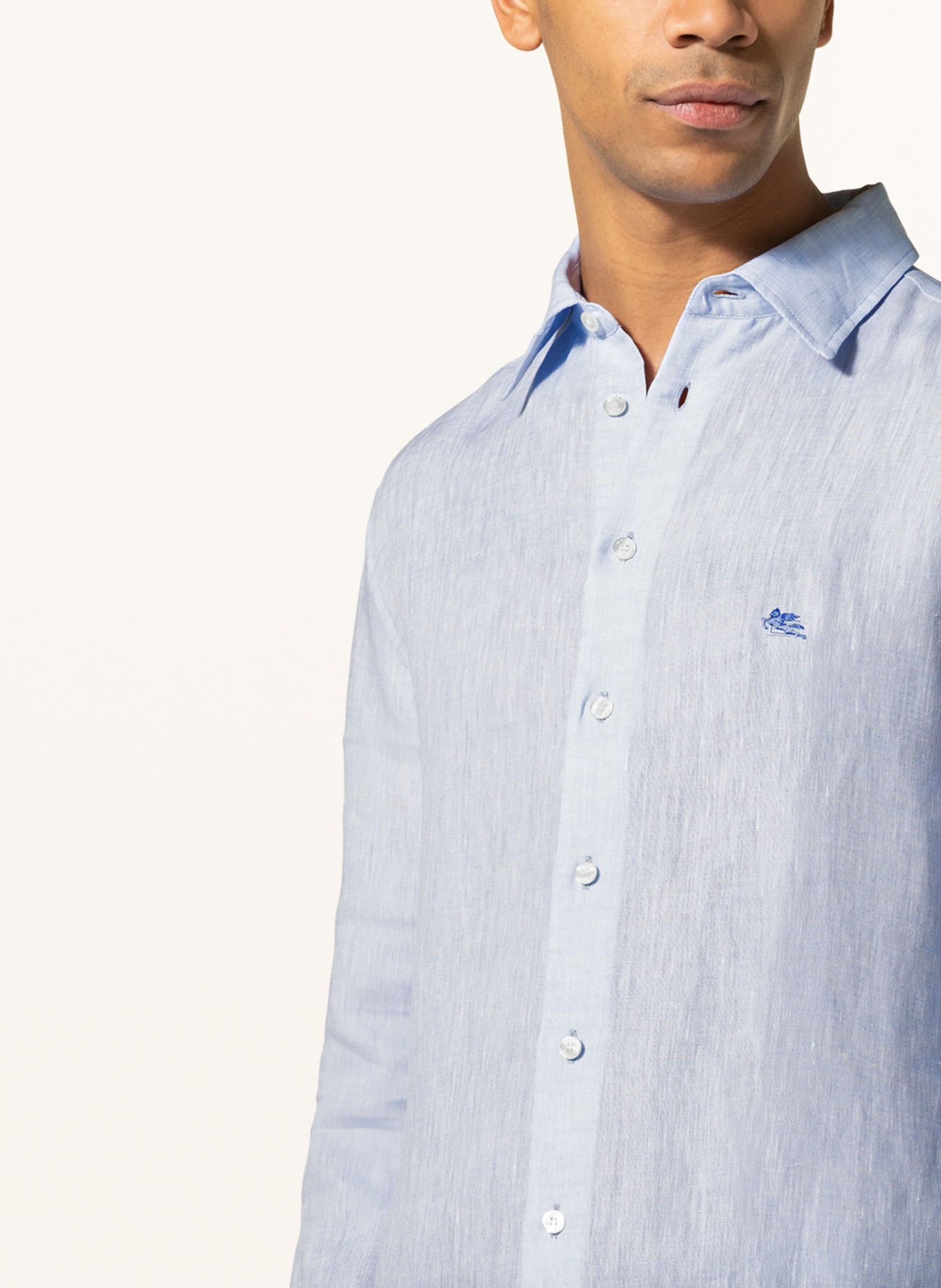 ETRO Linen shirt slim fit , Color: LIGHT BLUE (Image 4)