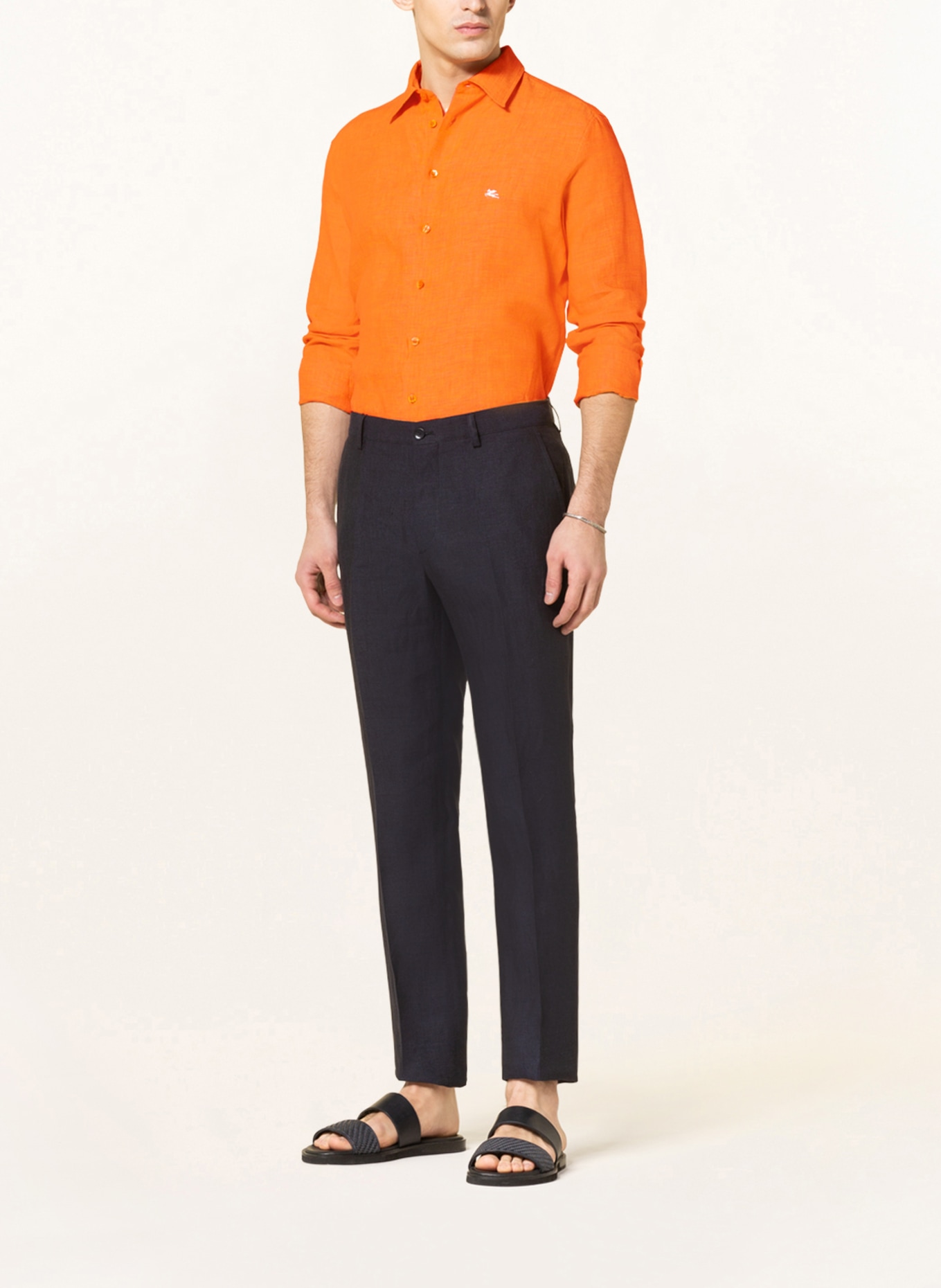 ETRO Linen shirt slim fit, Color: ORANGE (Image 2)
