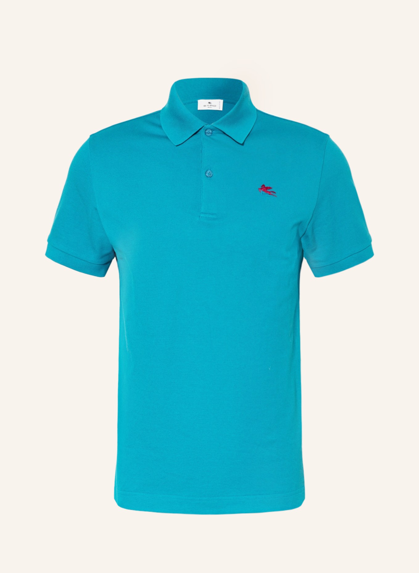 ETRO Piqué-Poloshirt , Farbe: TÜRKIS (Bild 1)