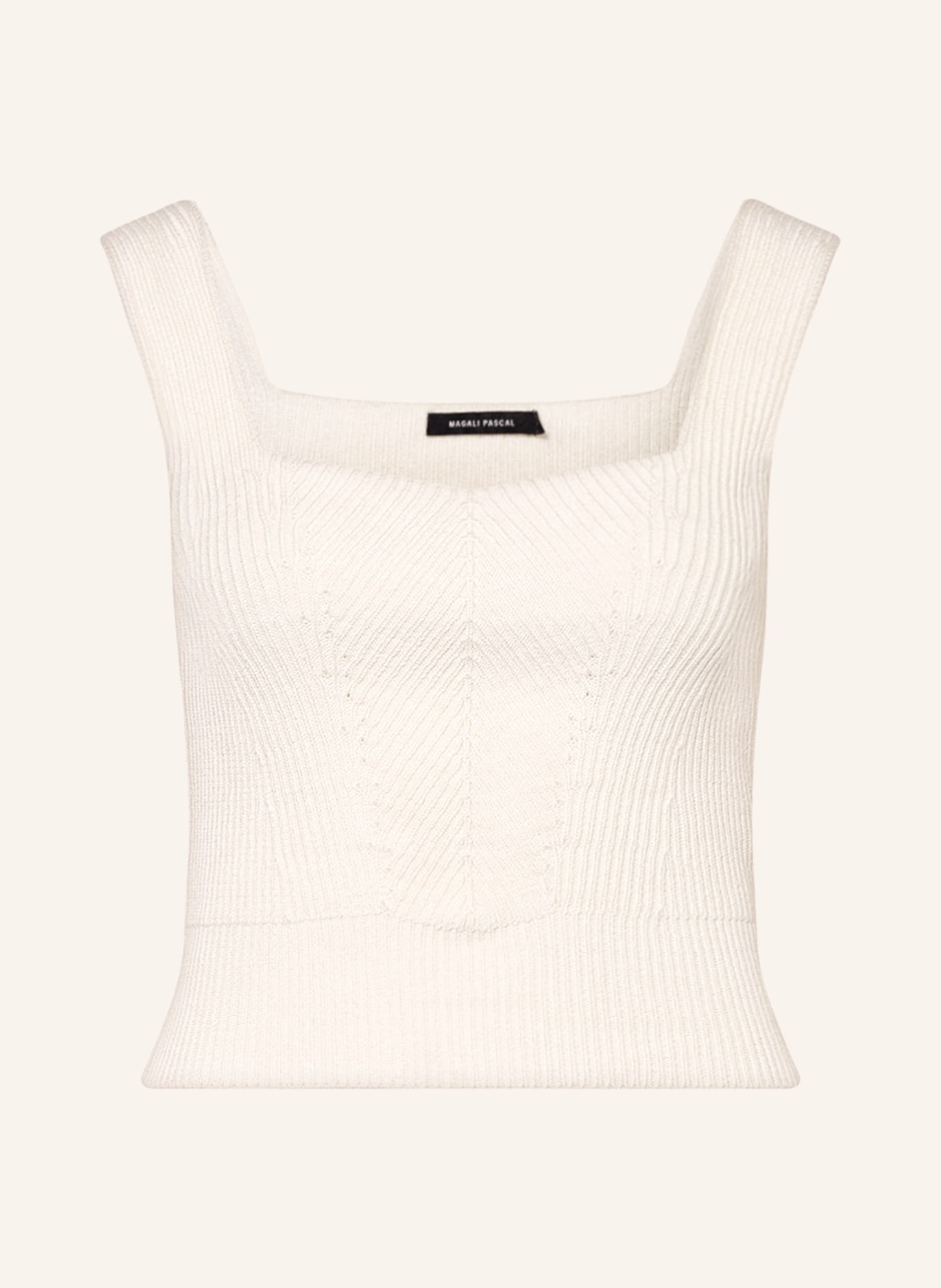Magali Pascal Knit top JOSEPHINE with linen, Color: ECRU (Image 1)