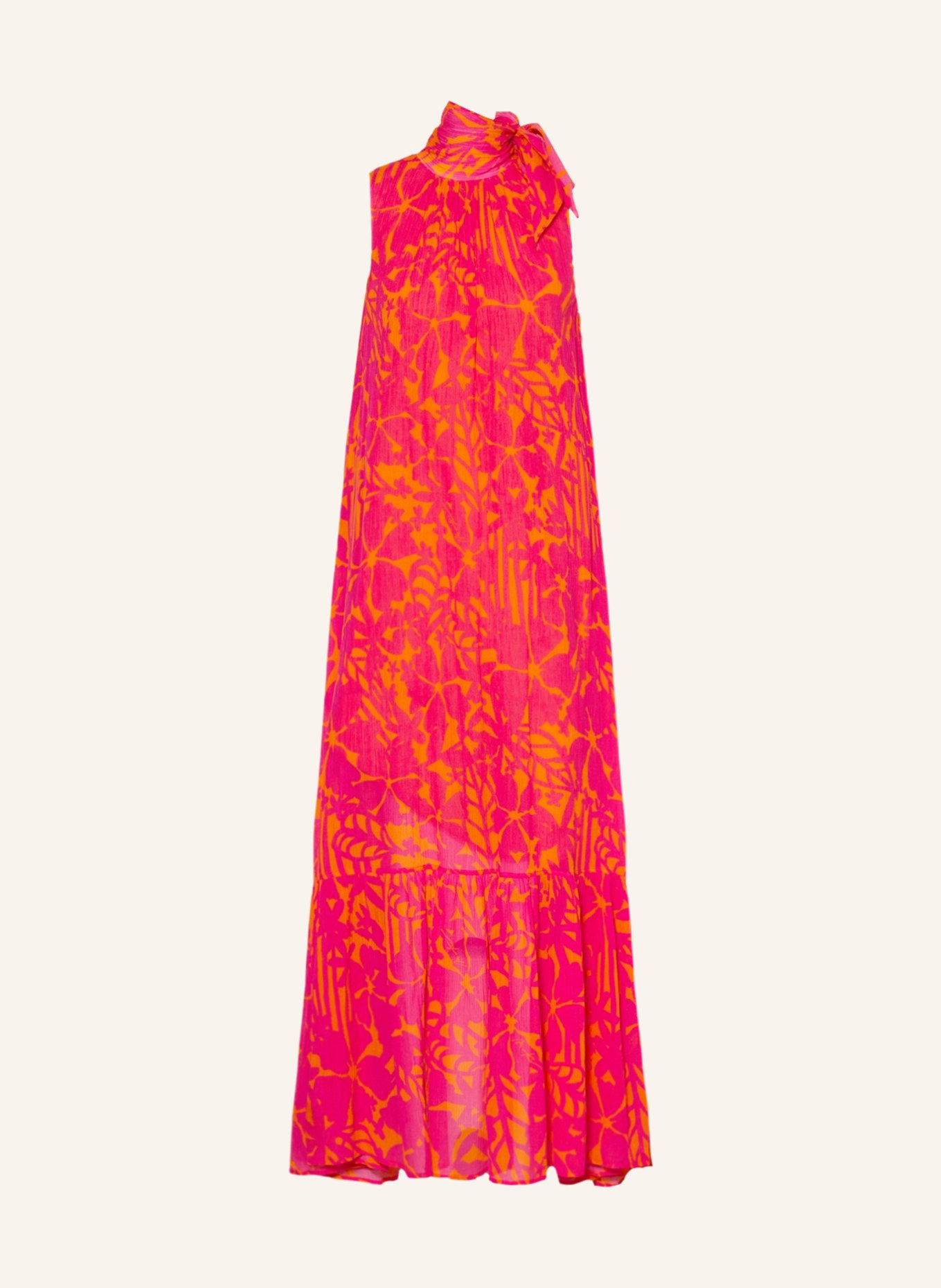 IRIS von ARNIM Sukienka CLARA z dodatkiem jedwabiu, Kolor: FUKSJA/ POMARAŃCZOWY (Obrazek 1)