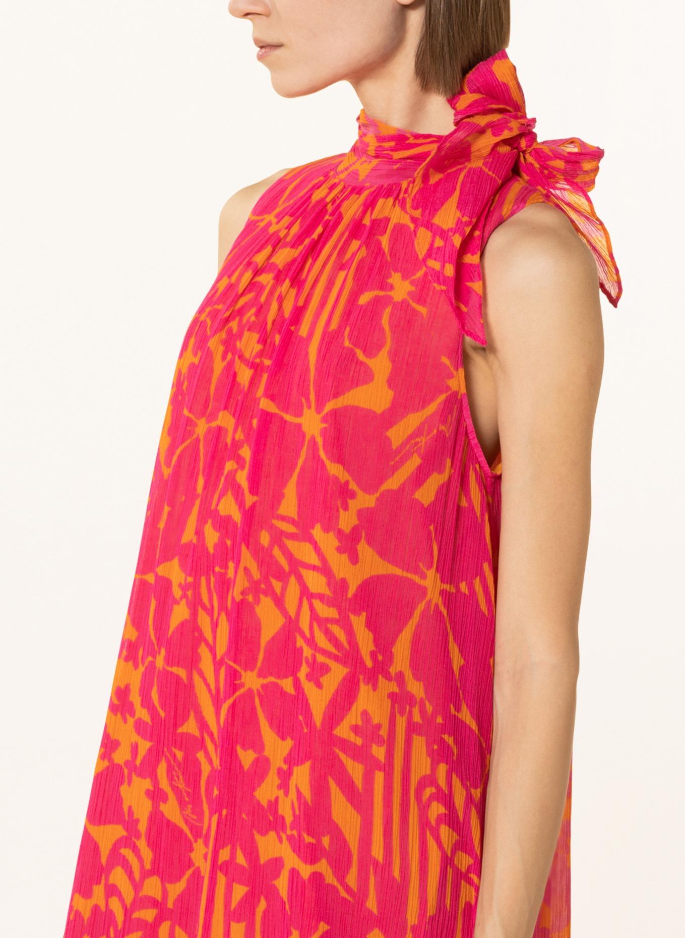 IRIS von ARNIM Kleid CLARA mit Seide, Farbe: FUCHSIA/ ORANGE (Bild 4)